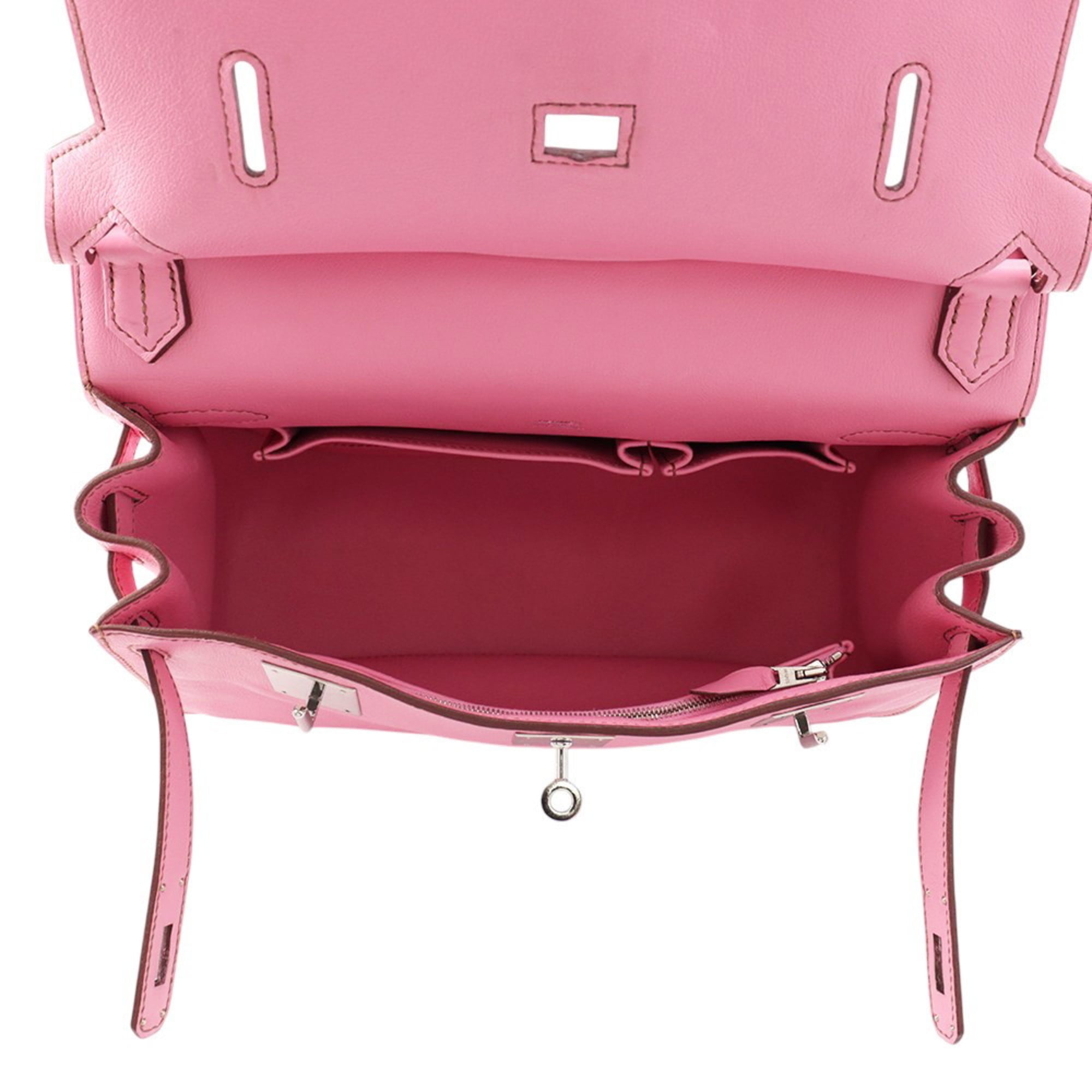 Hermes Jypsiere Pink Swift Leather Shoulder Bag (Pre-Owned)