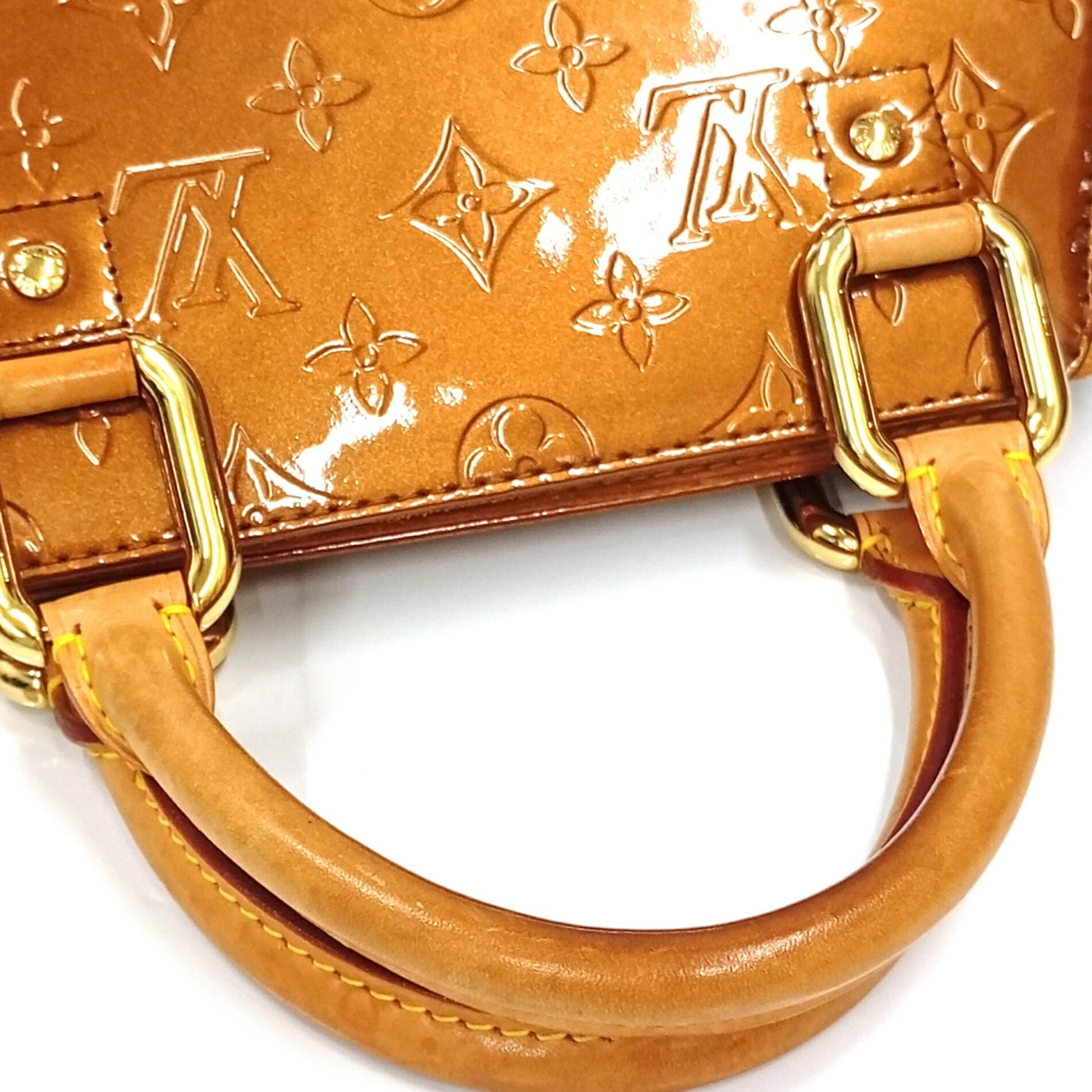 Louis Vuitton Bronze Vernis Handbag (Pre-Owned)