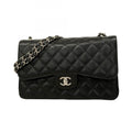 Chanel Black Grained Calfskin Shoulder Bag (Pre-Owned)