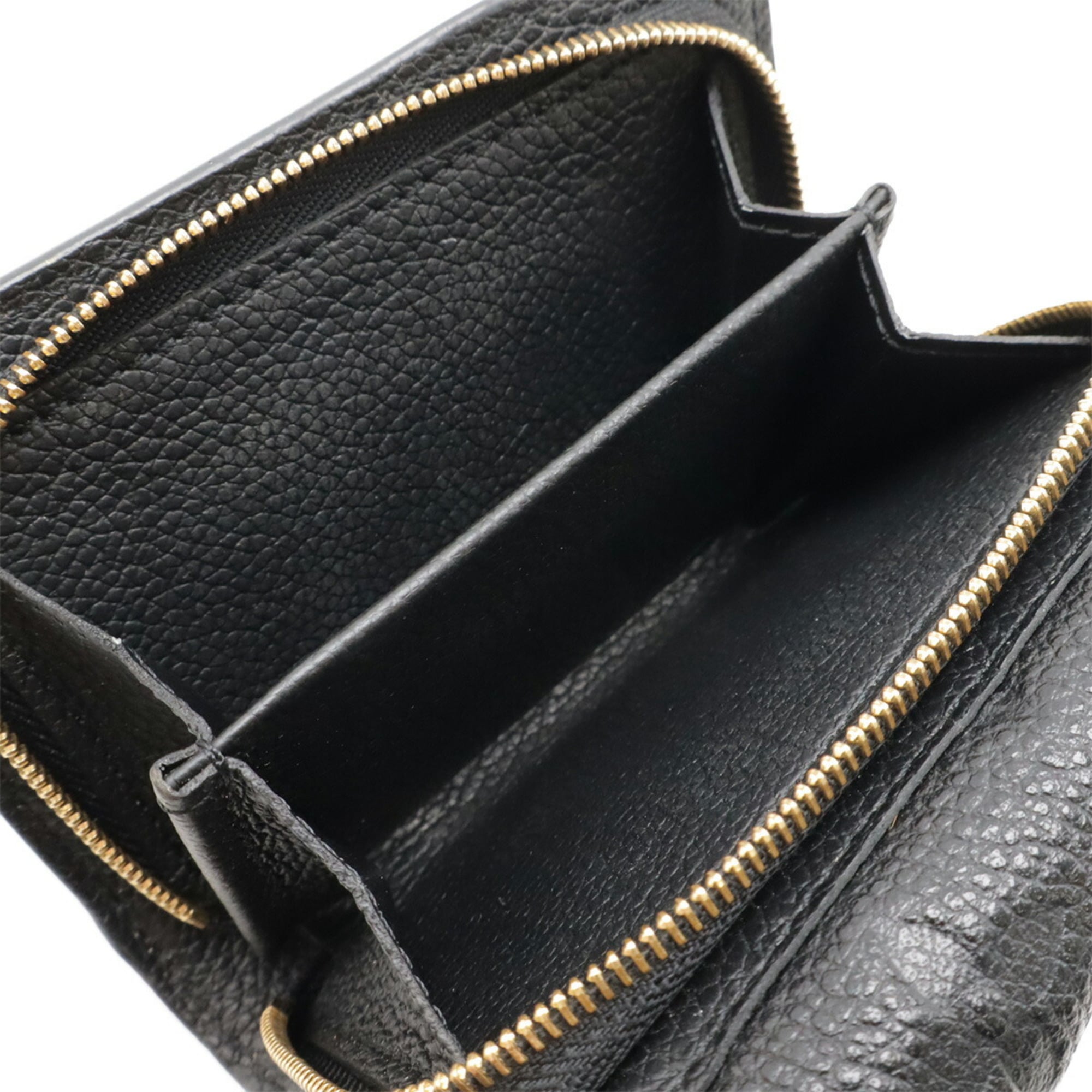 Louis Vuitton Monogram Empreinte Black Noir Monogram Empreinte Wallet (Tri-Fold) (Pre-Owned)