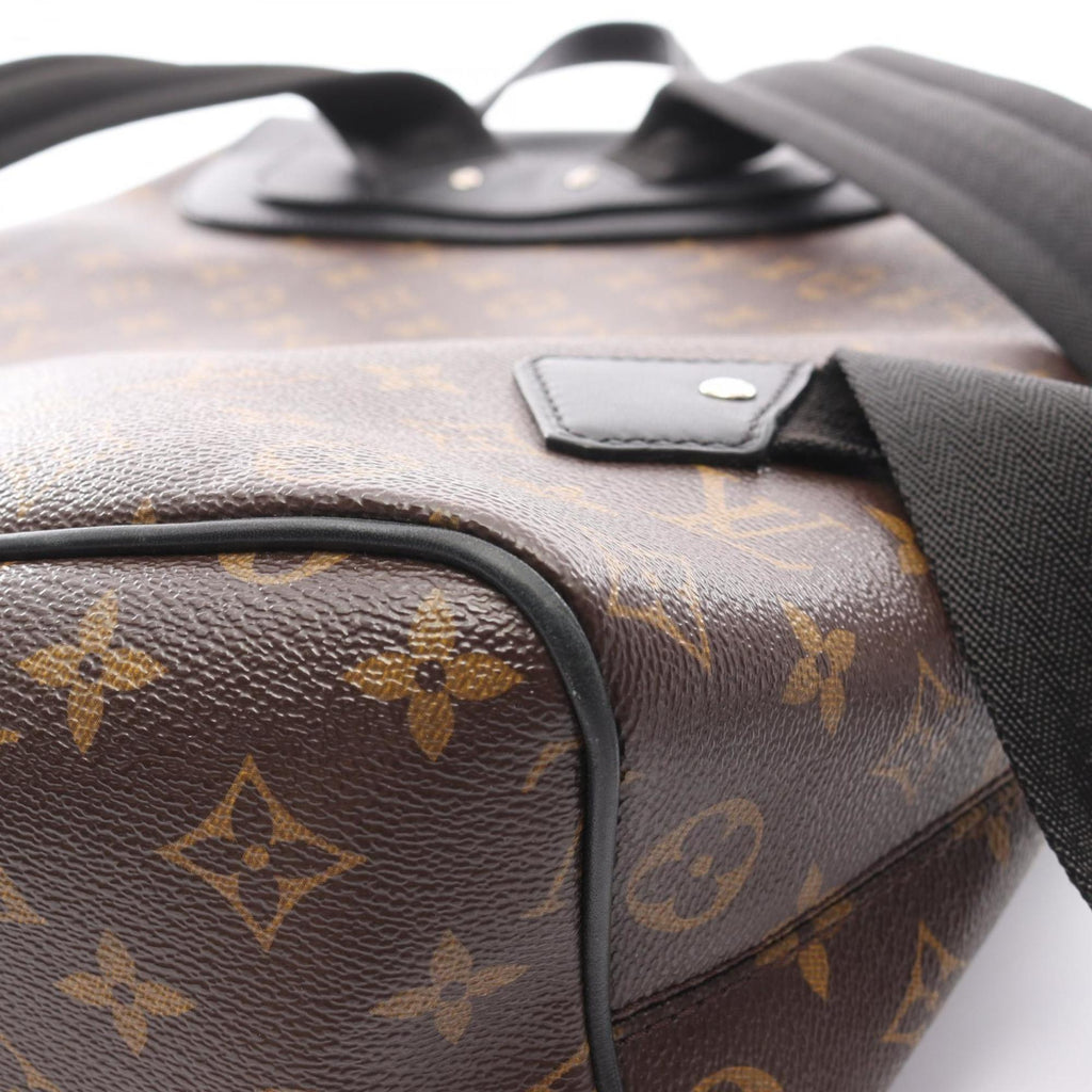 Louis Vuitton Black Brown Monogram Leather Backpack (Pre-Owned)