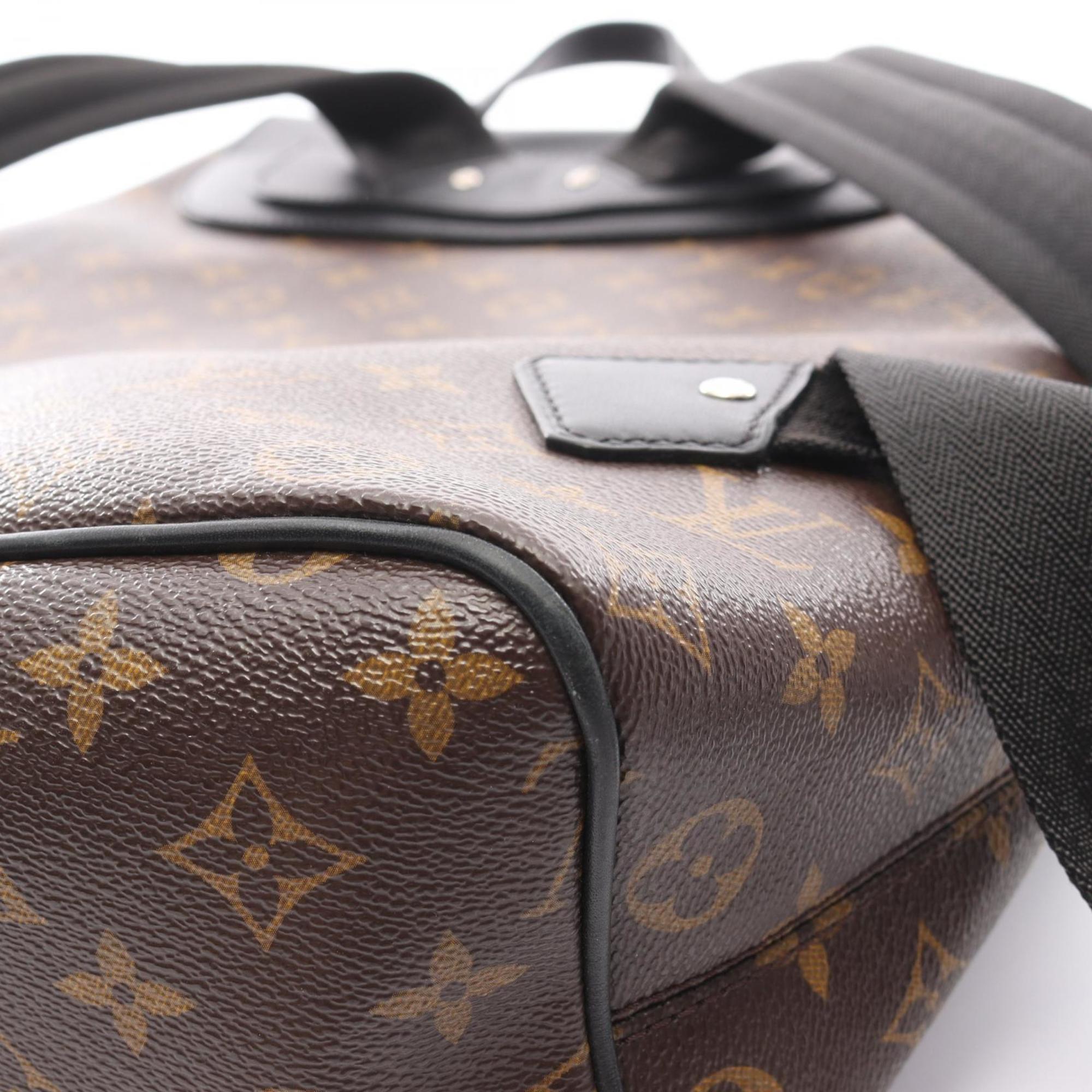 Louis Vuitton Black Brown Monogram Leather Backpack (Pre-Owned)
