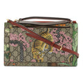 Gucci Beige Multi-Color Red Color Gg Supreme Canvas Leather Shoulder Bag (Pre-Owned)