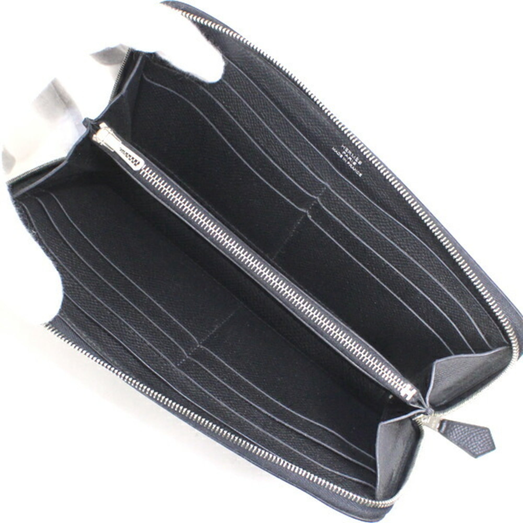 Hermes Black Epsom Leather Long Wallet (Bi-Fold) (Pre-Owned)