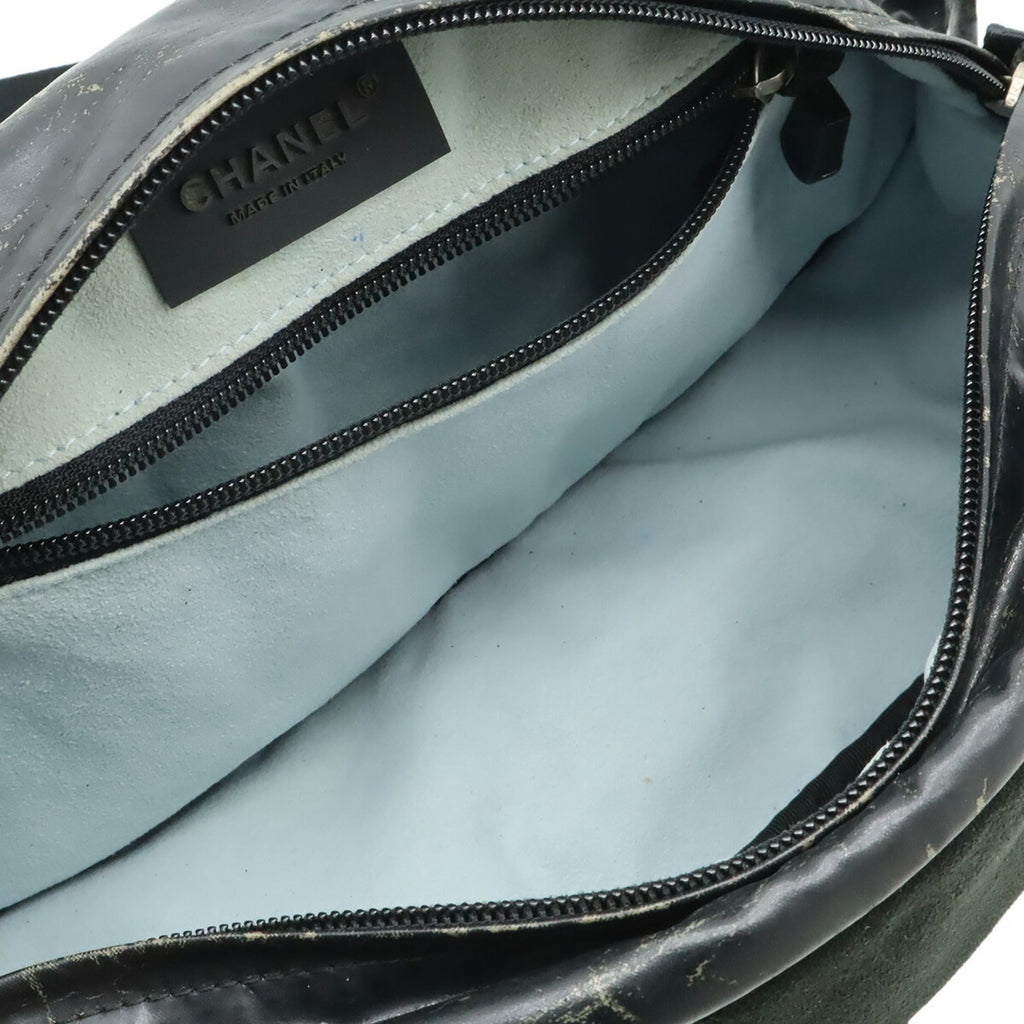 Chanel Sport Black Rubber Suede Fanny Pack (Pre-Owned)