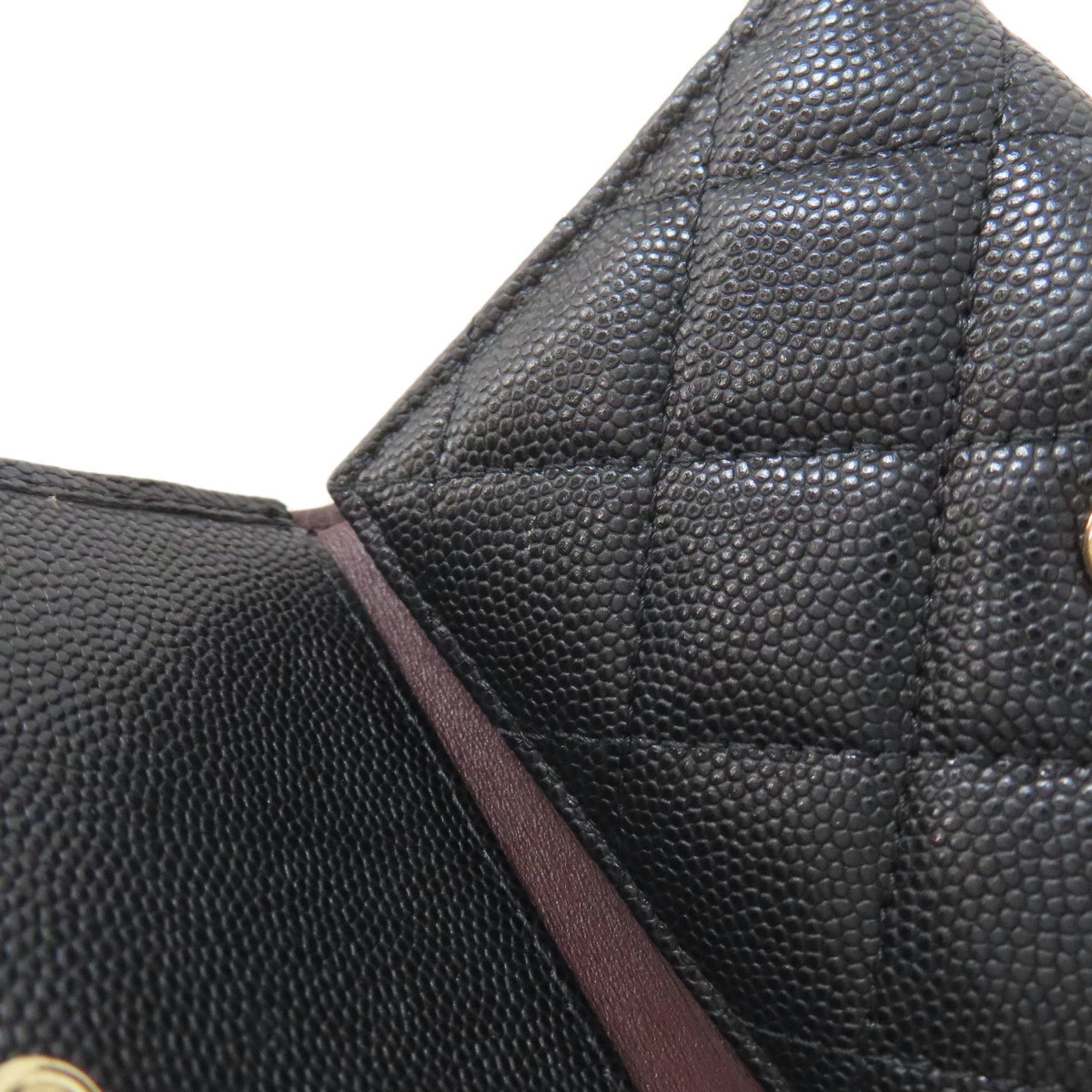 Chanel Black Leather Wallet (Bi-Fold) (Pre-Owned)