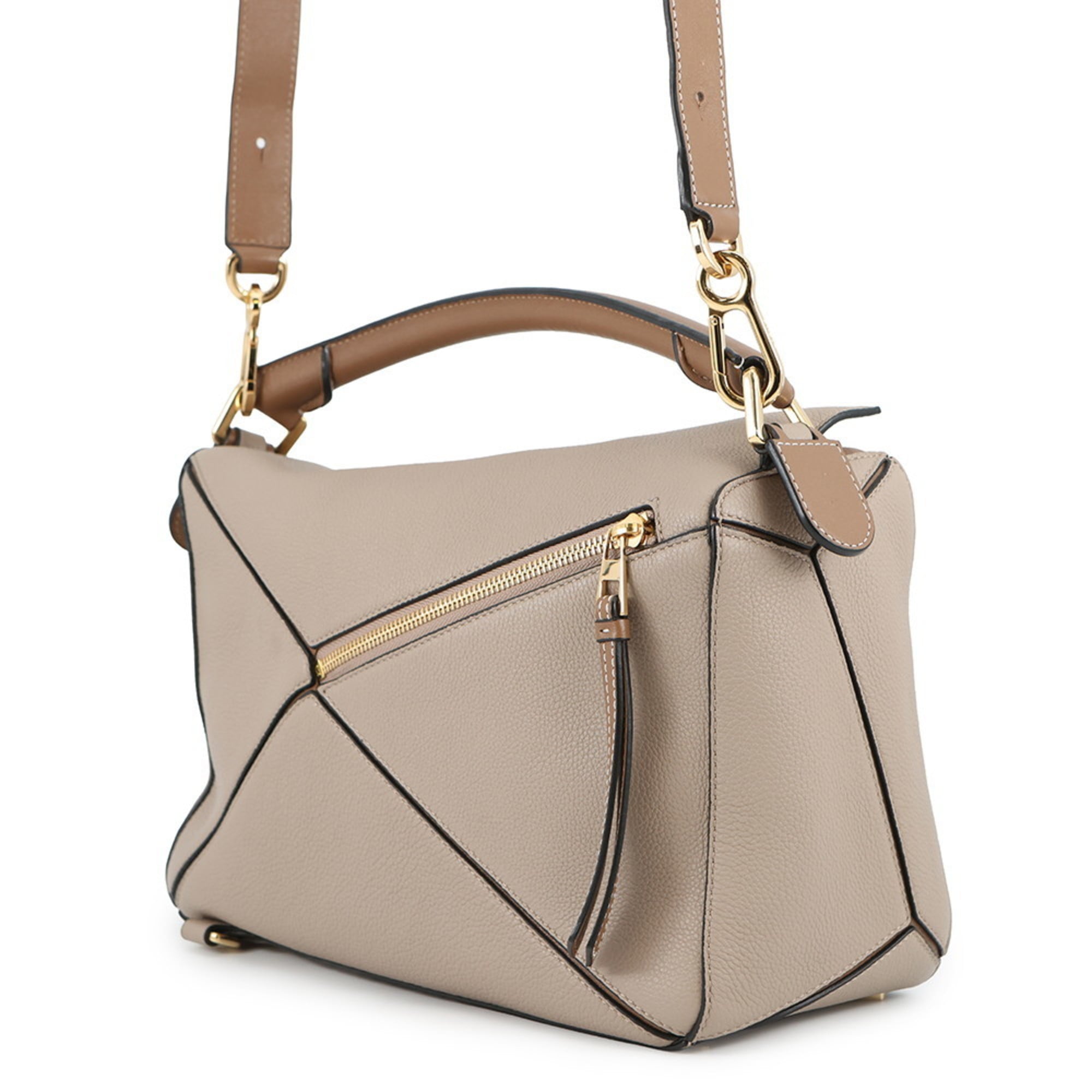 Loewe Puzzle Sand Leather Handbag (Pre-Owned)