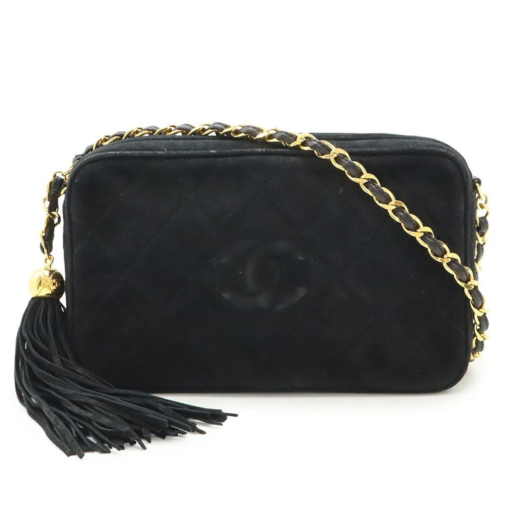Chanel Black Suede Shoulder Bag (Pre-Owned)