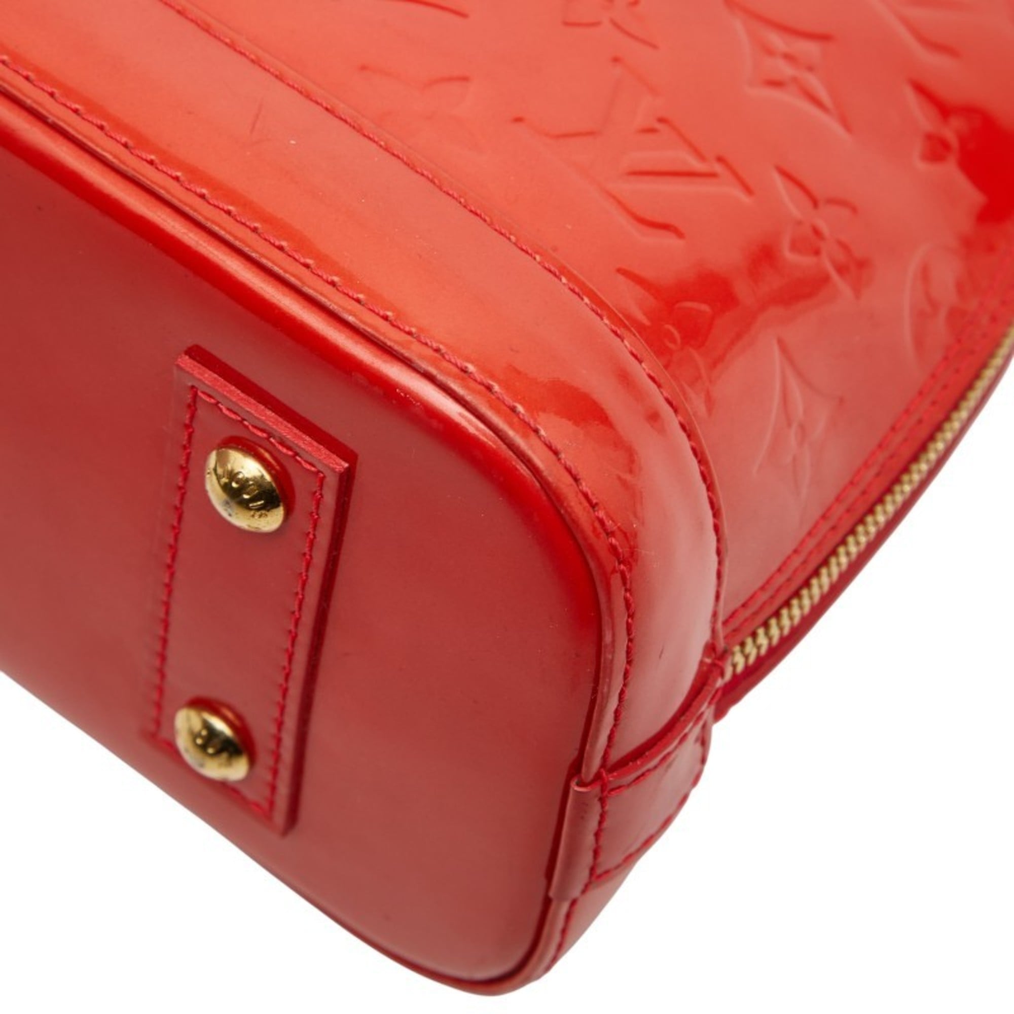 Louis Vuitton Cerise Red Color Patent Leather Handbag Shoulder Bag (Pre-Owned)