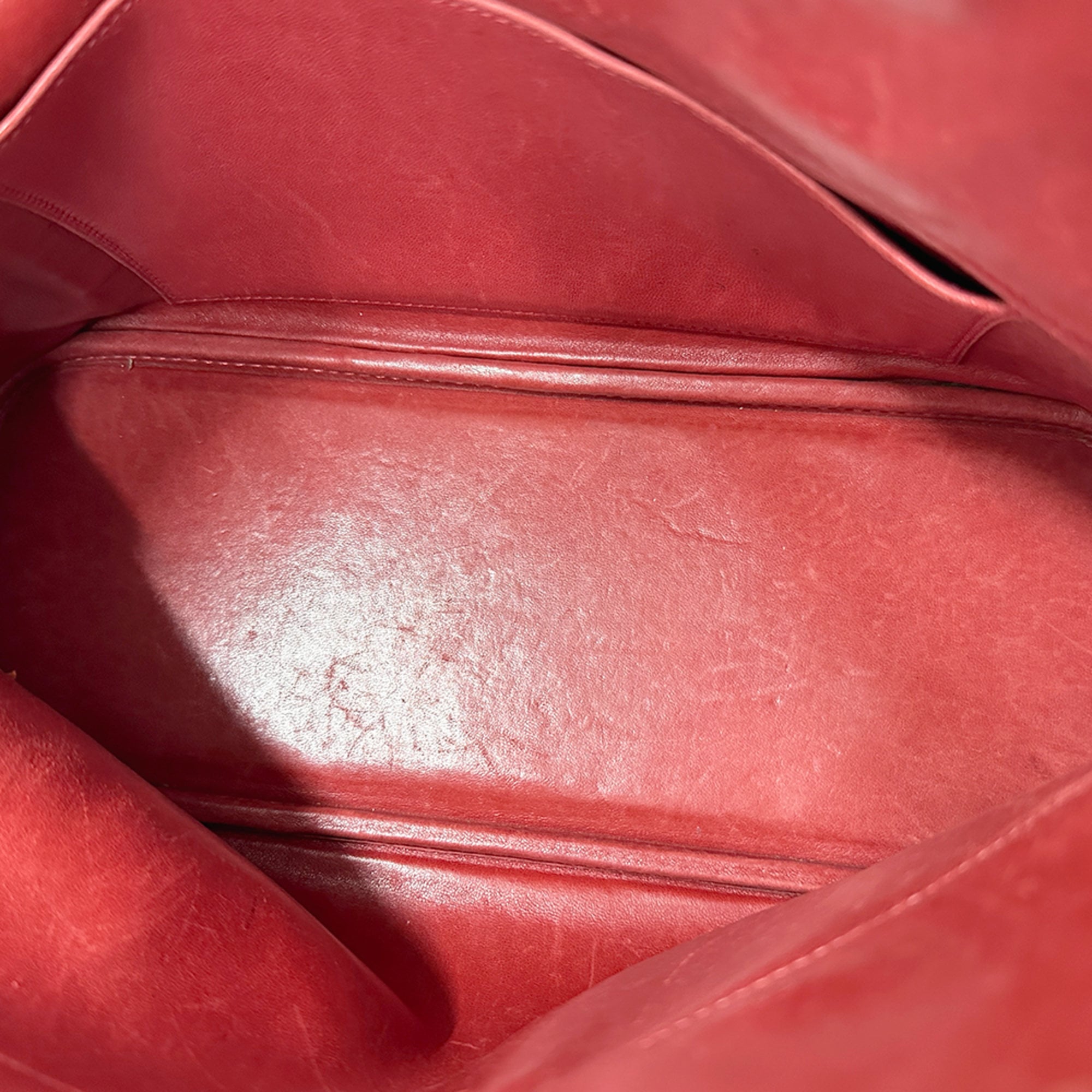 Hermes Red Color Ardennes Leather Handbag Shoulder Bag (Pre-Owned)