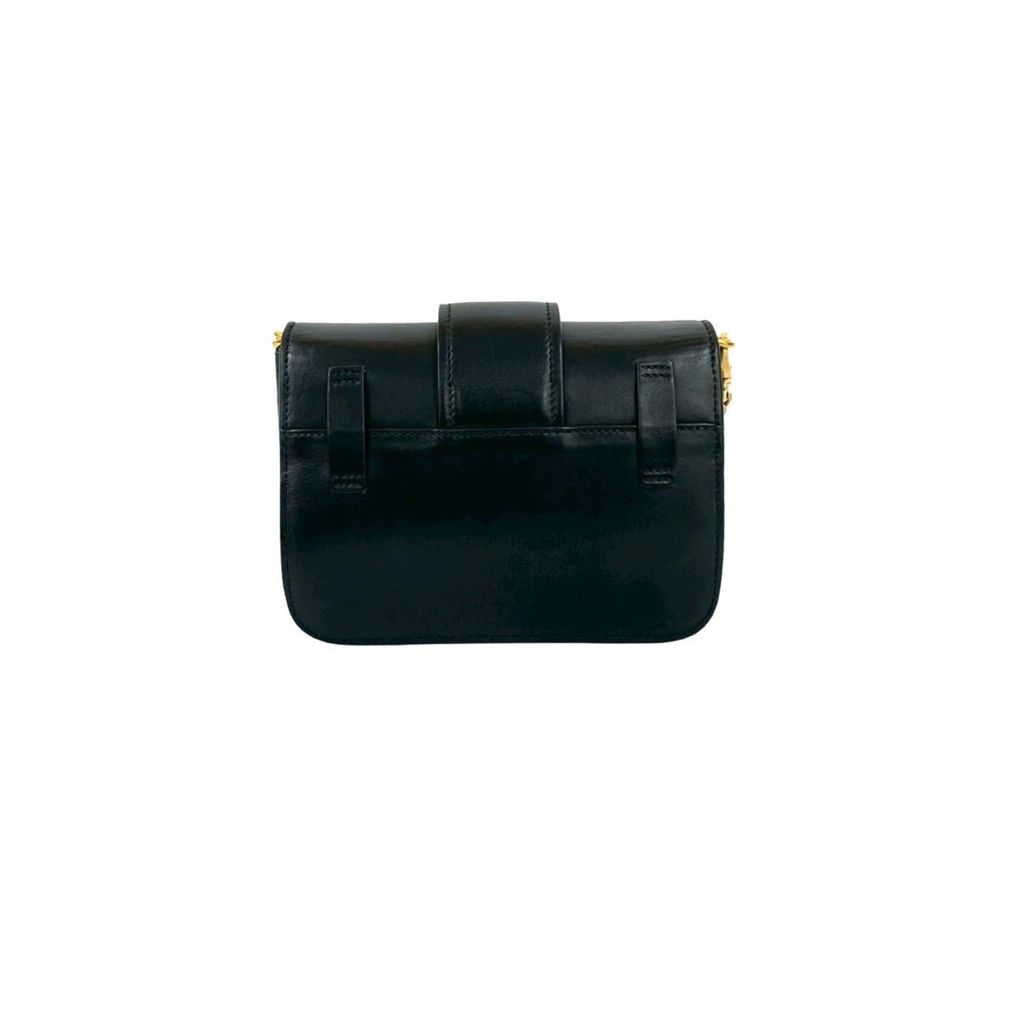 Prada Black Leather Fanny Pack Pochette Pouch Shoulder Bag (Pre-Owned)