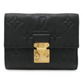 Louis Vuitton Monogram Empreinte Black Noir Monogram Empreinte Wallet (Tri-Fold) (Pre-Owned)