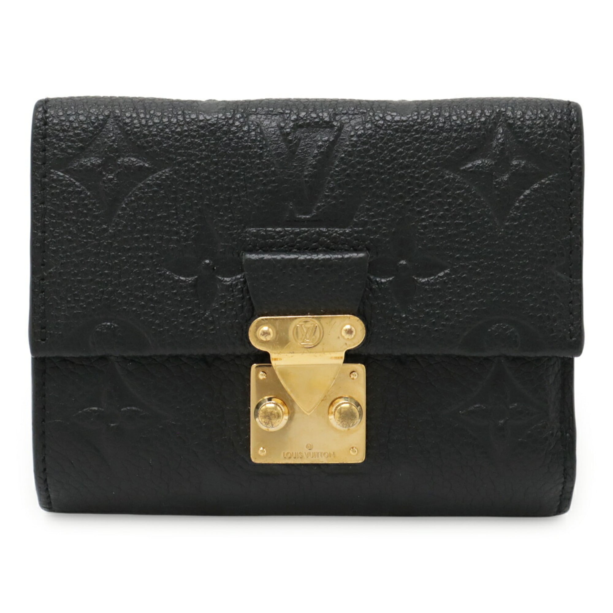 Louis Vuitton Monogram Empreinte Black Noir Monogram Empreinte Wallet (Tri-Fold) (Pre-Owned)