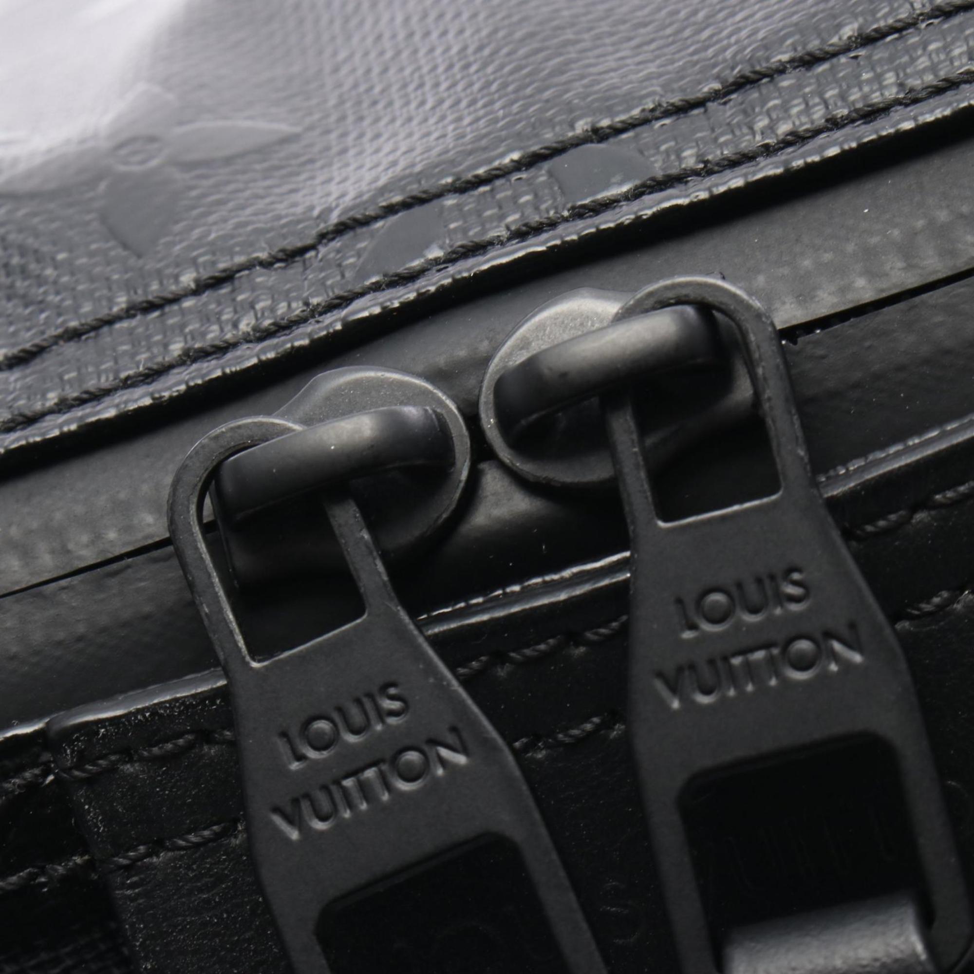 Louis Vuitton Black Canvas Leather Shoulder Bag (Pre-Owned)