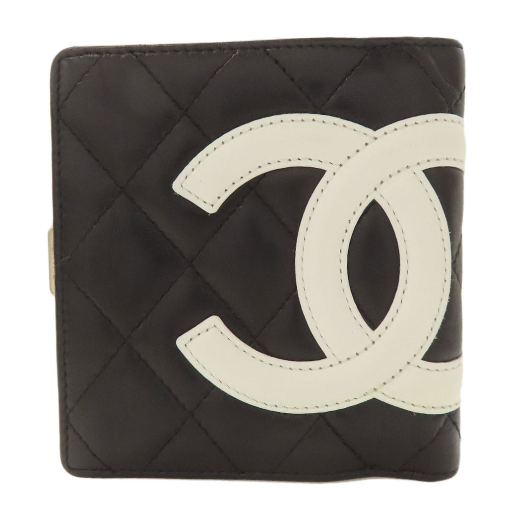 Chanel Black Leather Wallet (Bi-Fold) (Pre-Owned)