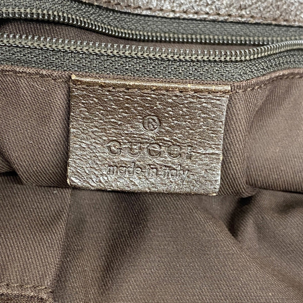 Gucci Beige Brown Canvas Tote Bag (Pre-Owned)