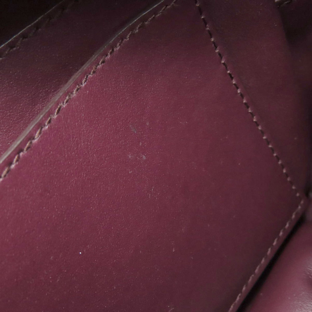 Salvatore Ferragamo Bordeaux Leather Shoulder Bag (Pre-Owned)