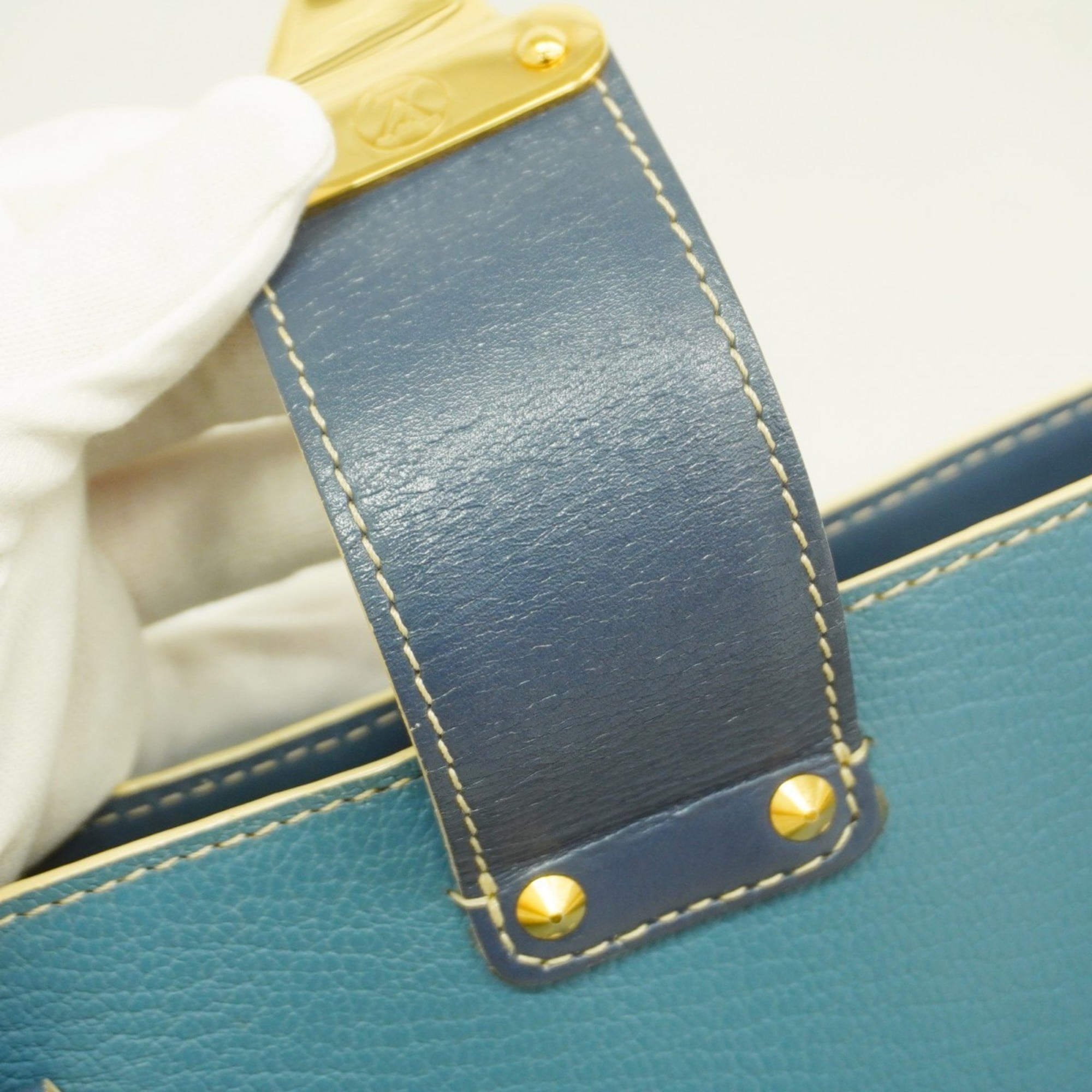 Louis Vuitton Blue Handbag (Pre-Owned)