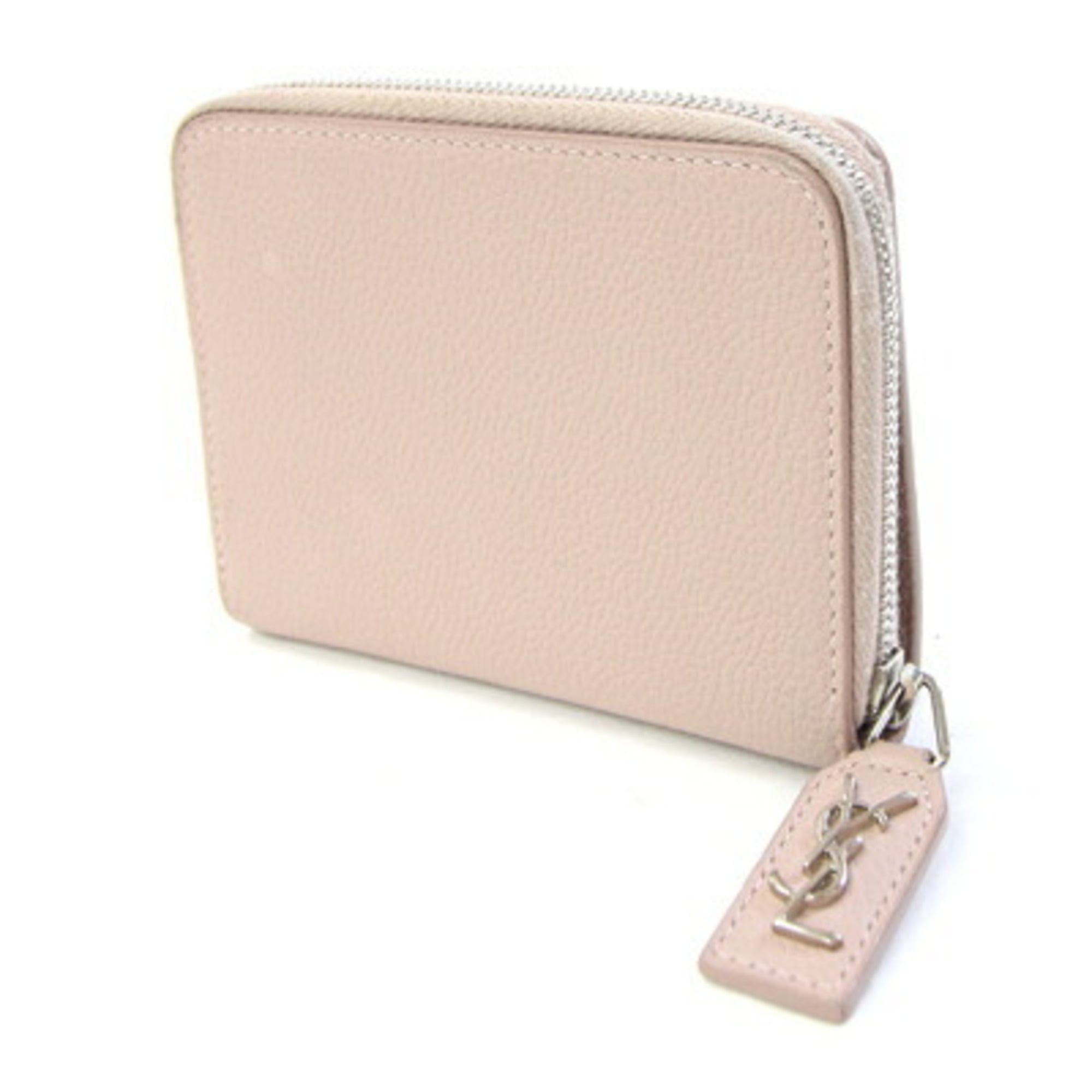 Saint Laurent Pink Beige Leather Wallet (Bi-Fold) (Pre-Owned)