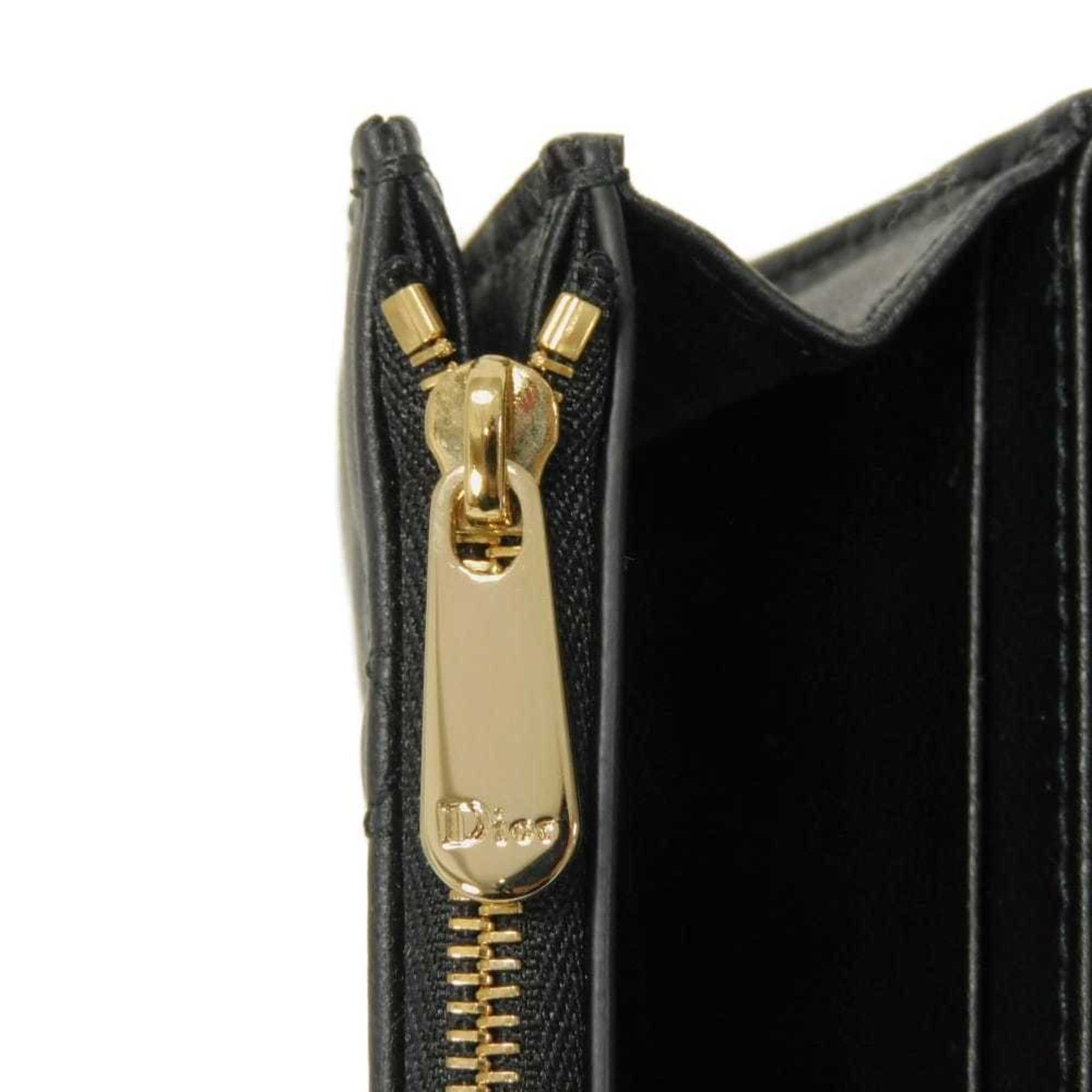 Christian Dior Black Leather Wallet (Bi-Fold) (Pre-Owned)