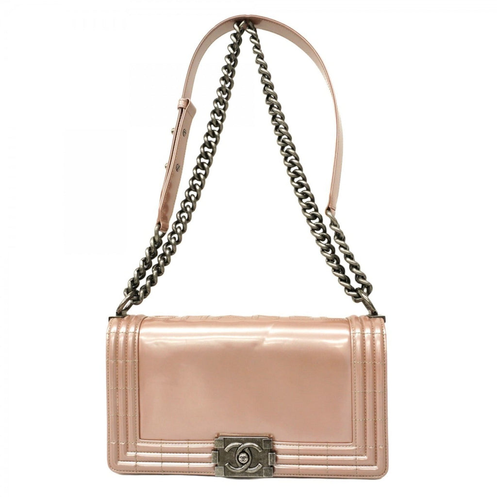 Chanel Pink Patent Leather Shoulder Bag (Pre-Owned)