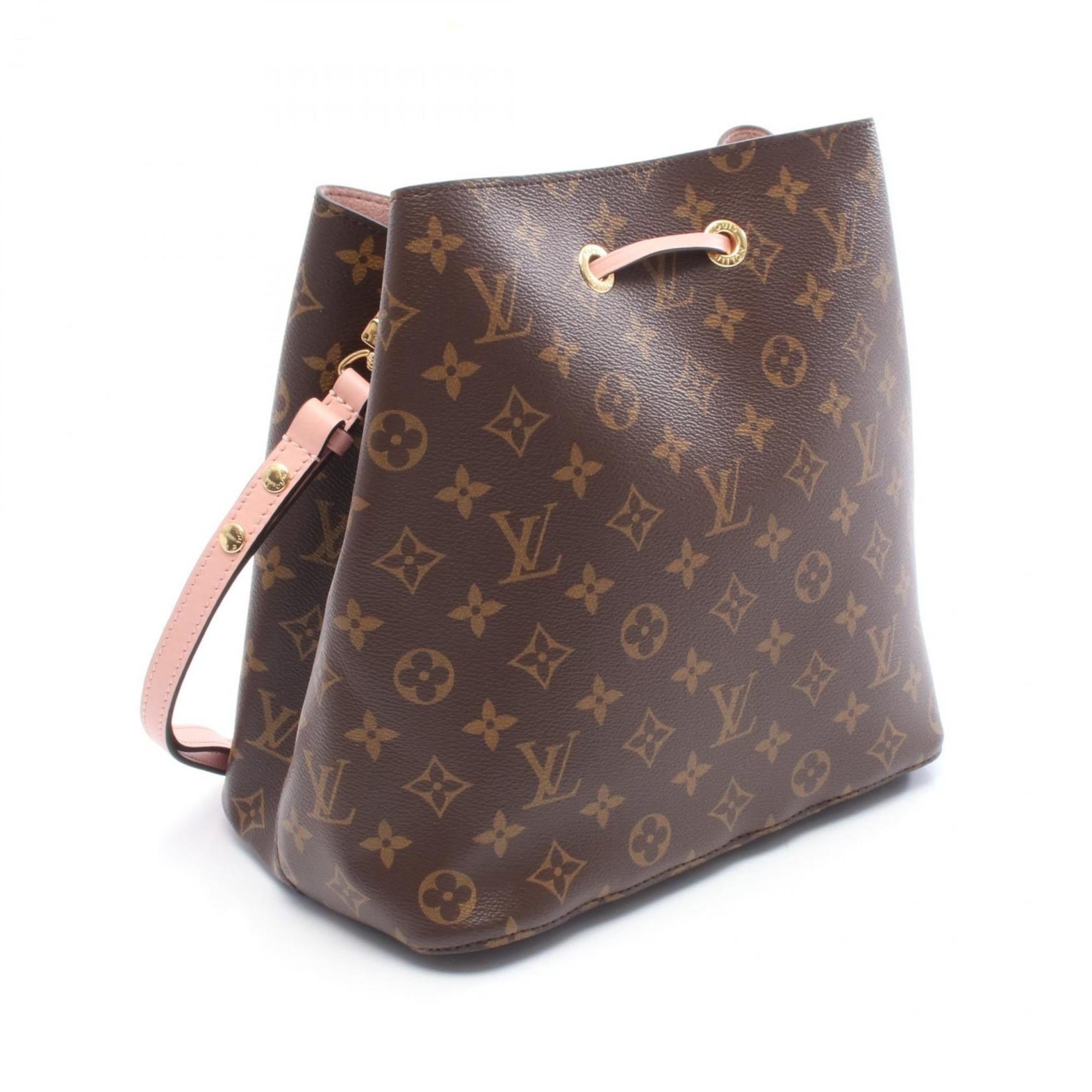 Louis Vuitton Brown Monogram Pink Rose Poudre Coated Canvas Leather Shoulder Bag (Pre-Owned)