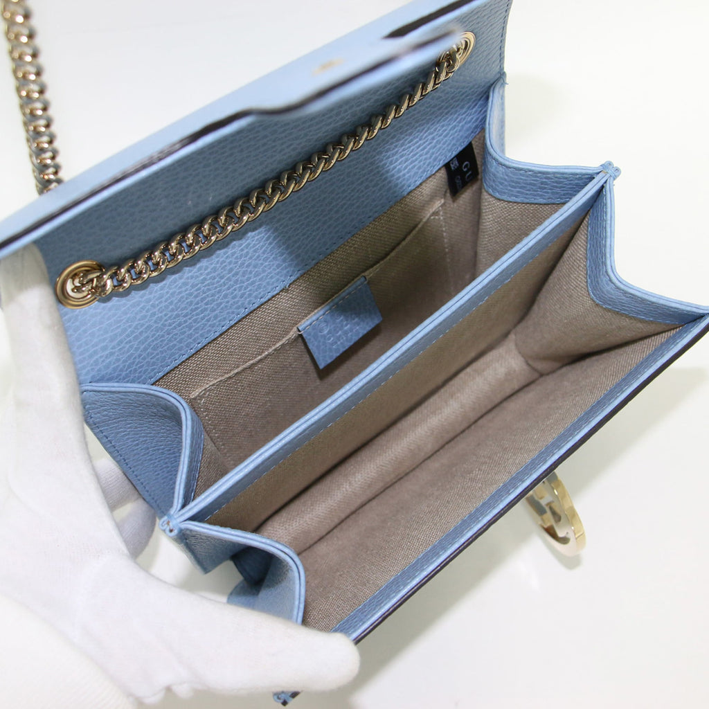Gucci Blue Leather Shoulder Bag (Pre-Owned)