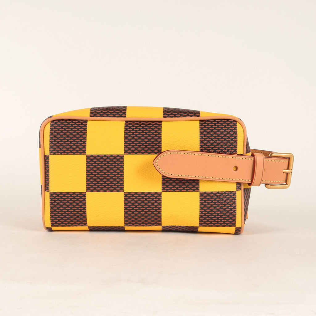 Louis Vuitton Brown Damier Canvas Yellow Pvc Pouch (Pre-Owned)