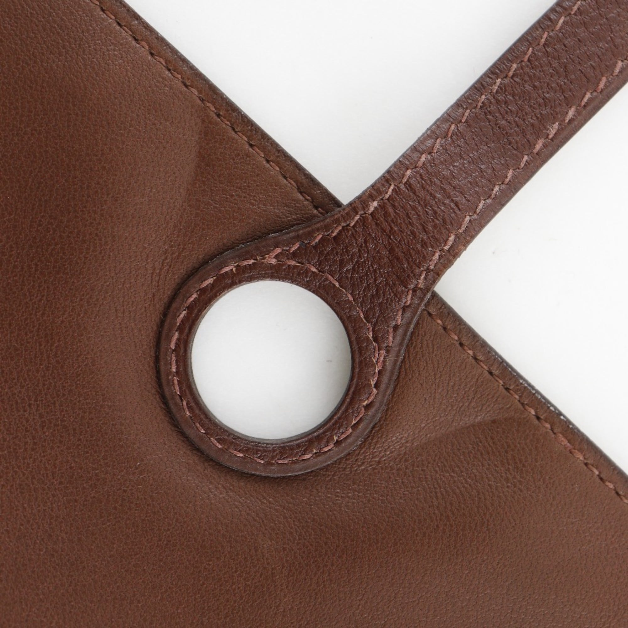 Hermes Dogon Brown Togo Leather Long Wallet (Bi-Fold) (Pre-Owned)