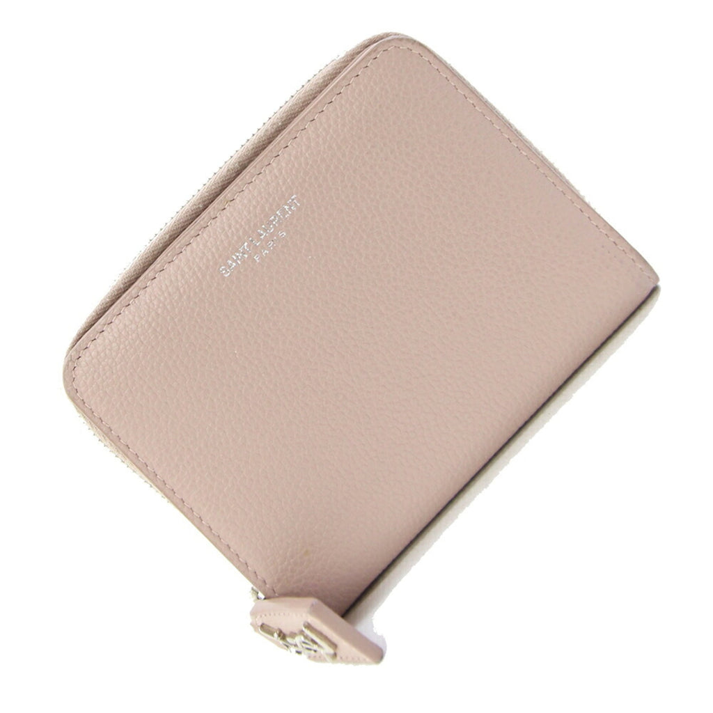 Saint Laurent Pink Beige Leather Wallet (Bi-Fold) (Pre-Owned)
