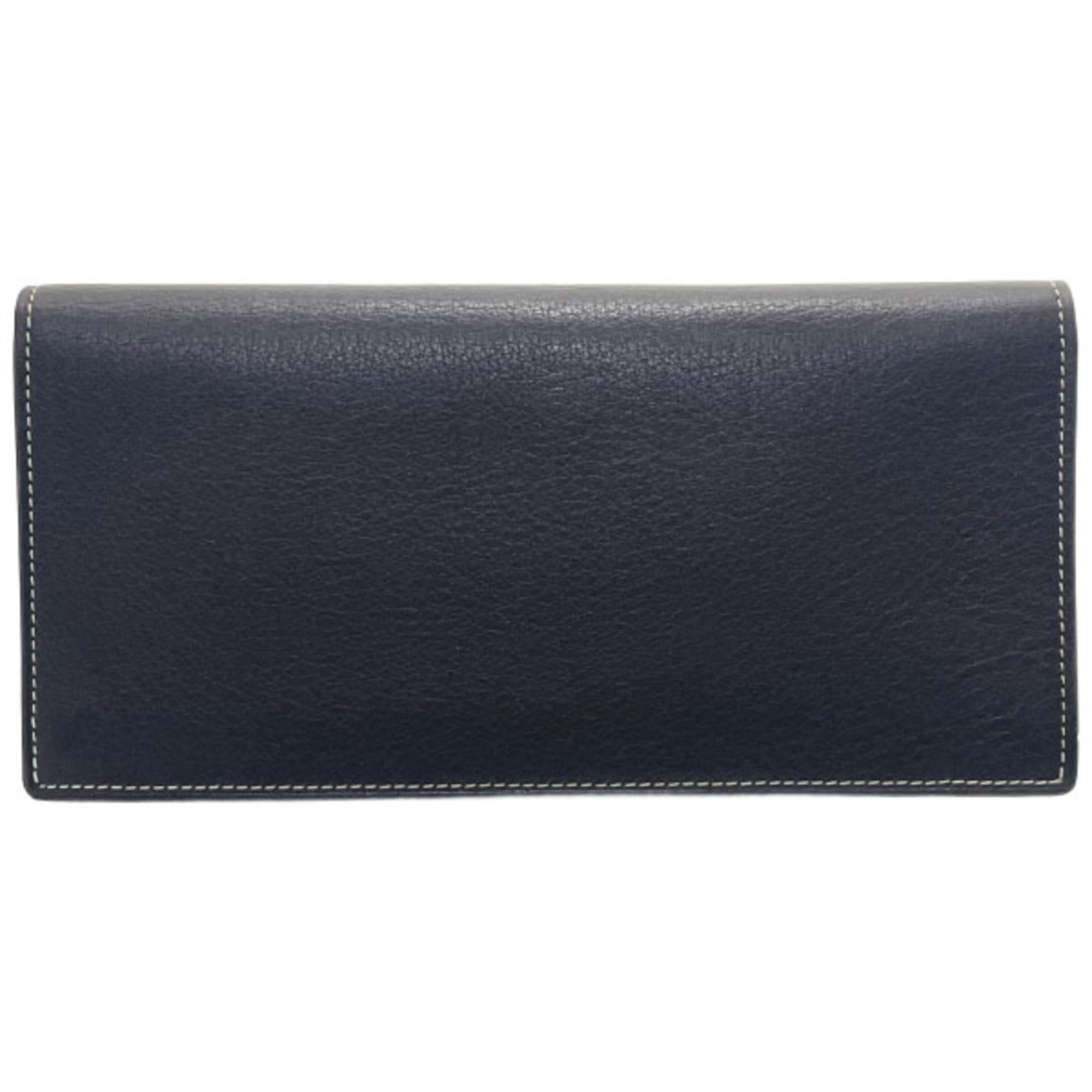 Cartier Dark Brown Leather Long Wallet (Bi-Fold) (Pre-Owned)