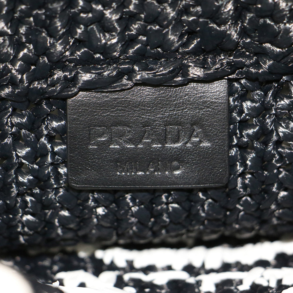 Prada Black Viscose Handbag Tote Bag (Pre-Owned)