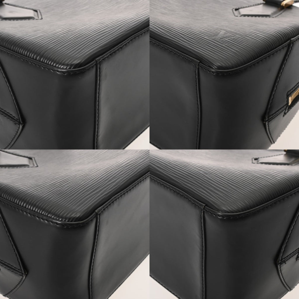 Louis Vuitton Black Leather Handbag (Pre-Owned)