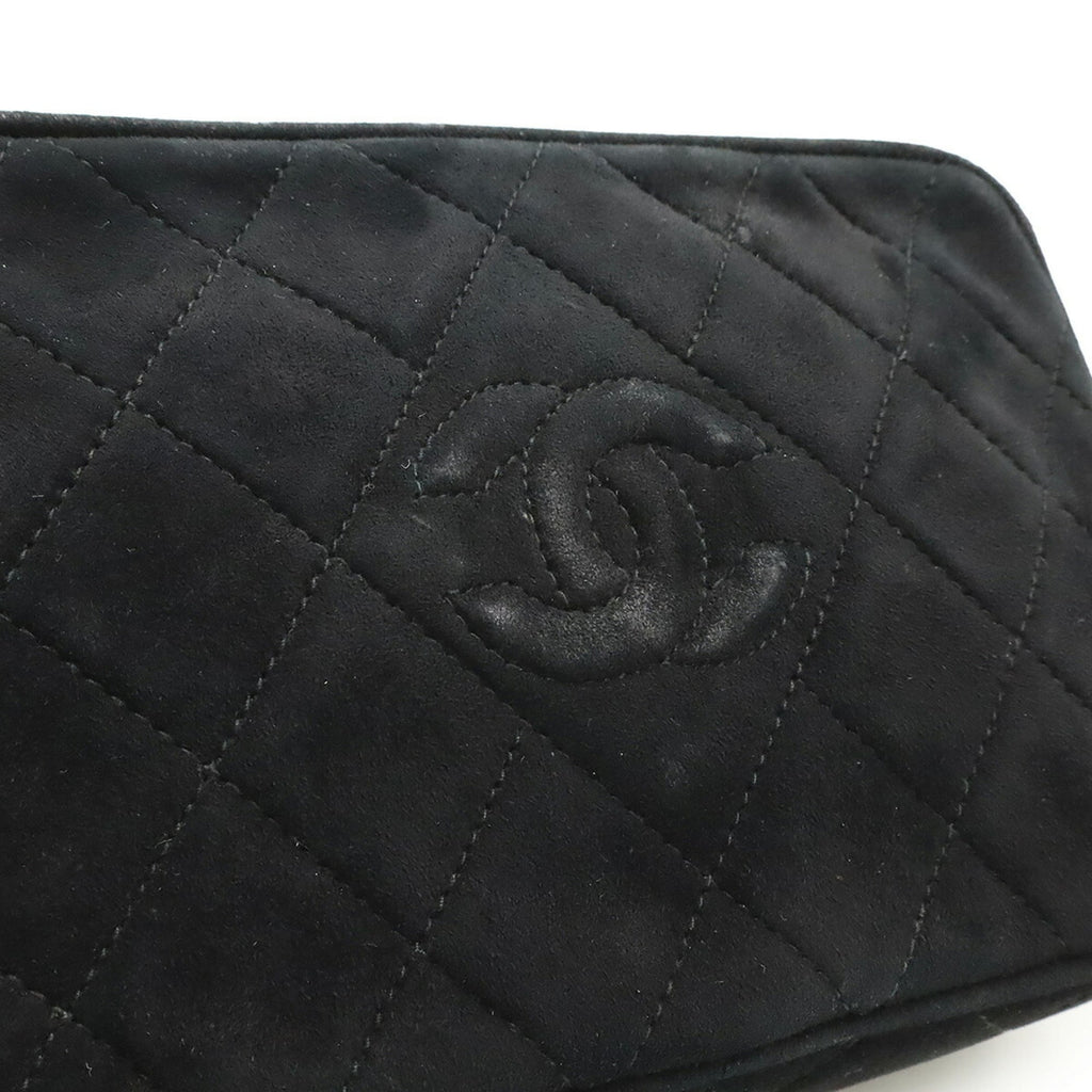 Chanel Black Suede Shoulder Bag (Pre-Owned)