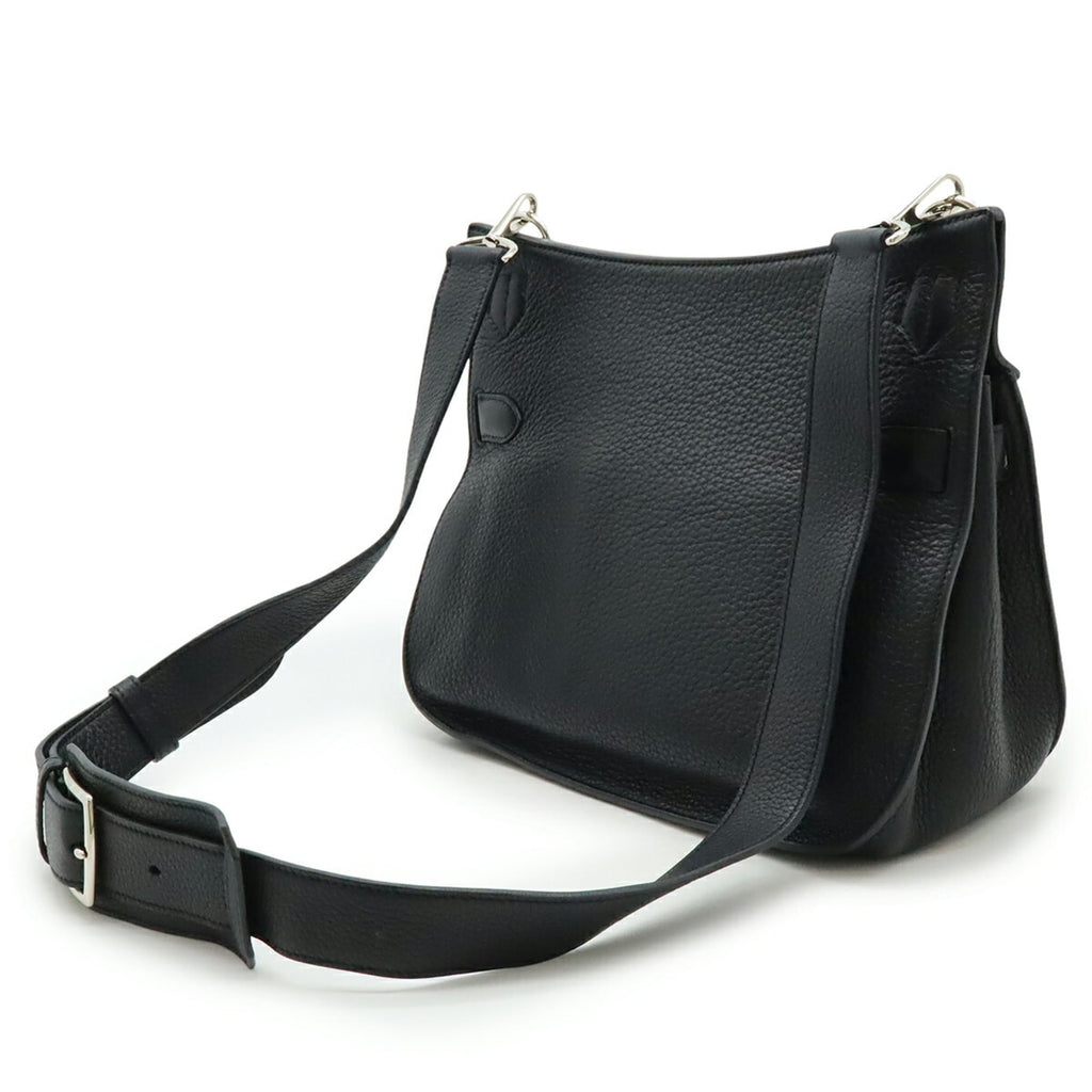 Hermes Jypsiere Black Taurillon Clemence Leather Shoulder Bag (Pre-Owned)