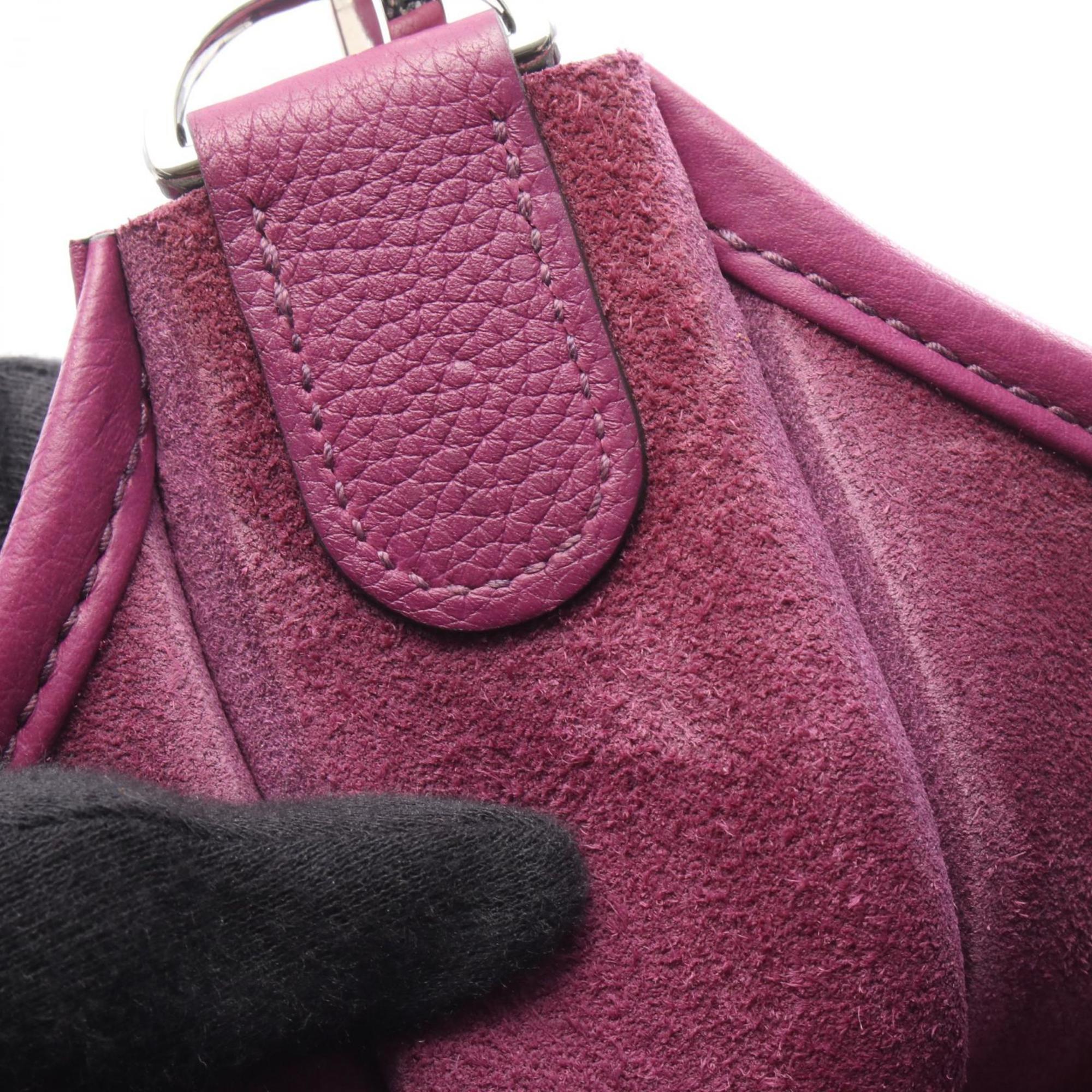 Hermes Anemone Purple Taurillon Clemence Leather Shoulder Bag (Pre-Owned)
