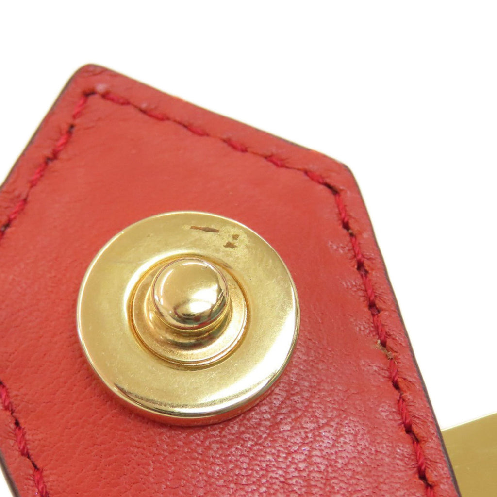 Fendi Red Color Leather Handbag (Pre-Owned)