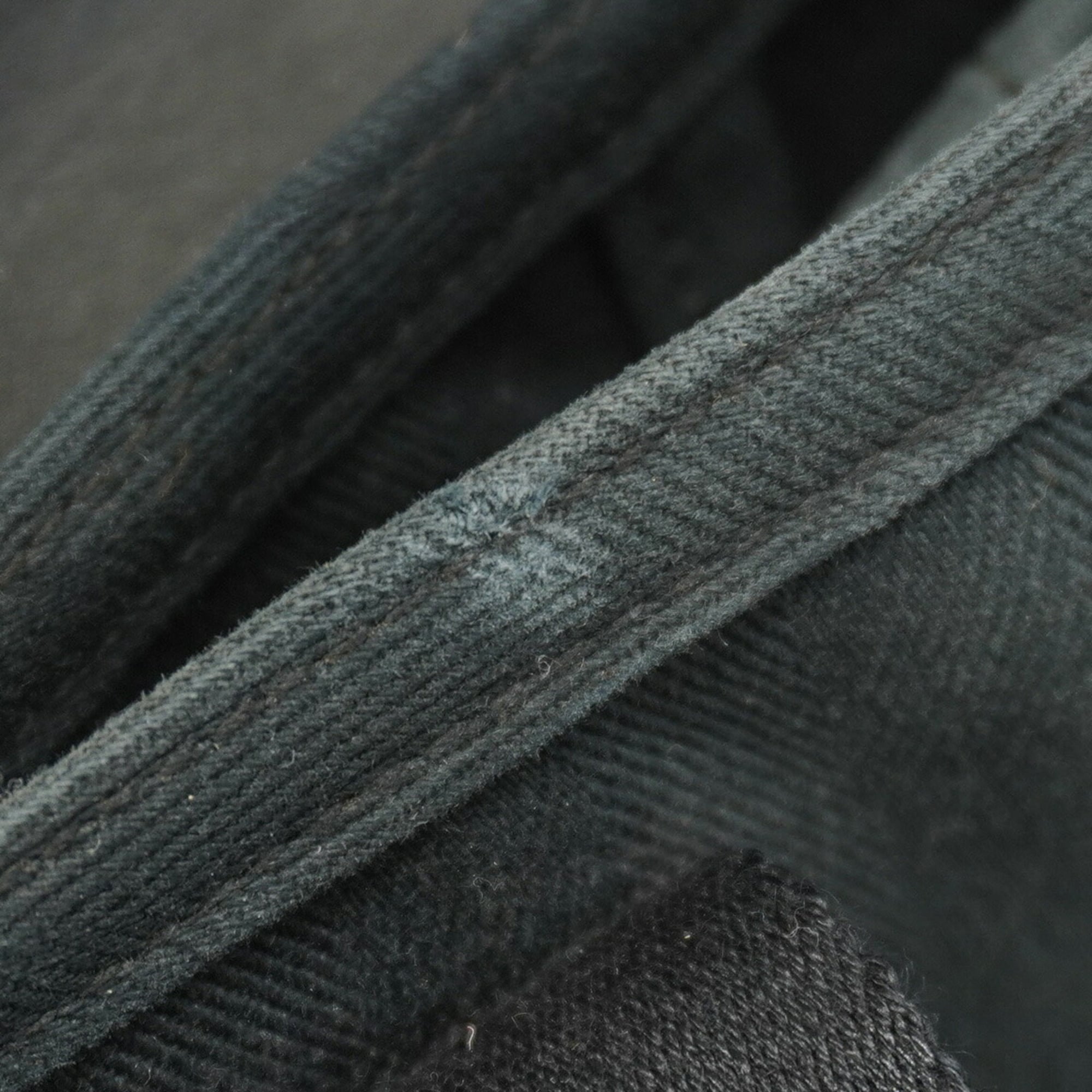 Hermes Black Toile Chevron Handbag (Pre-Owned)