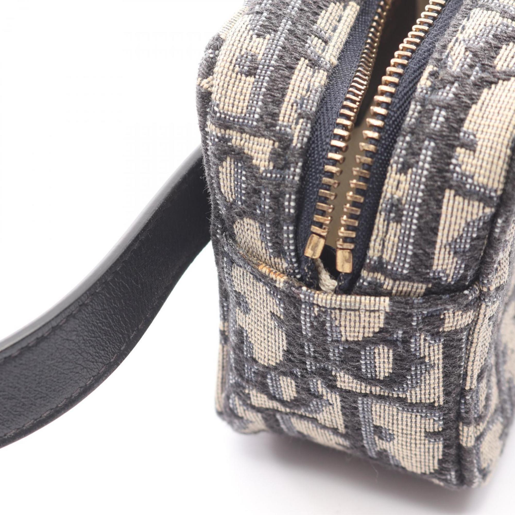Christian Dior Beige Navy Canvas Leather Fanny Pack (Pre-Owned)