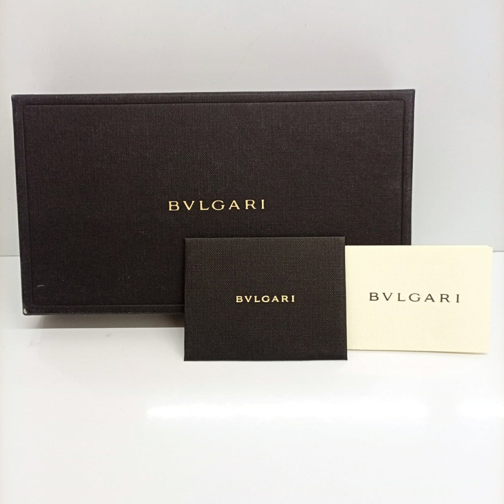 Bvlgari Brown Leather Long Wallet (Bi-Fold) (Pre-Owned)