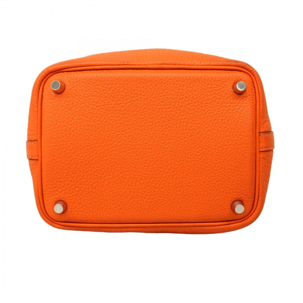 Hermes Orange Taurillon Clemence Leather Handbag (Pre-Owned)