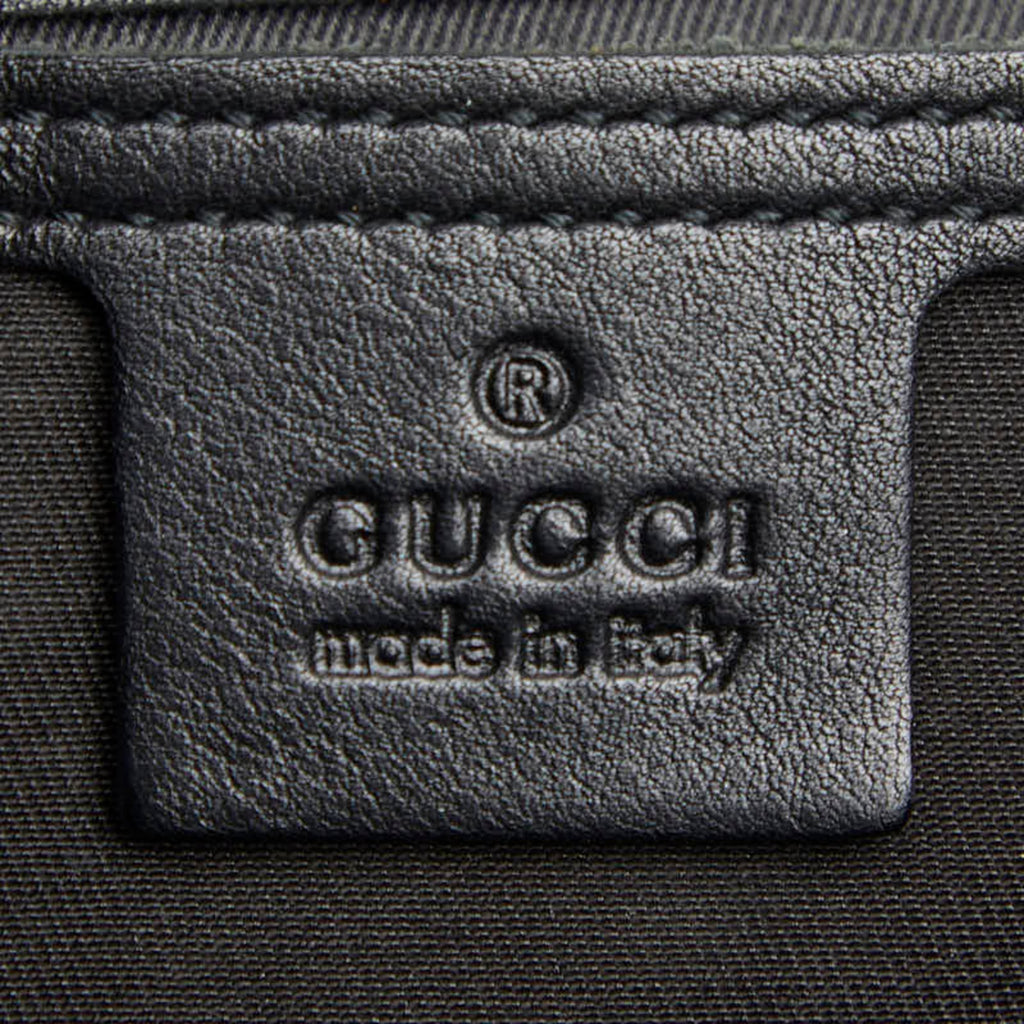 Gucci Black Gray Pvc Leather Tote Bag (Pre-Owned)