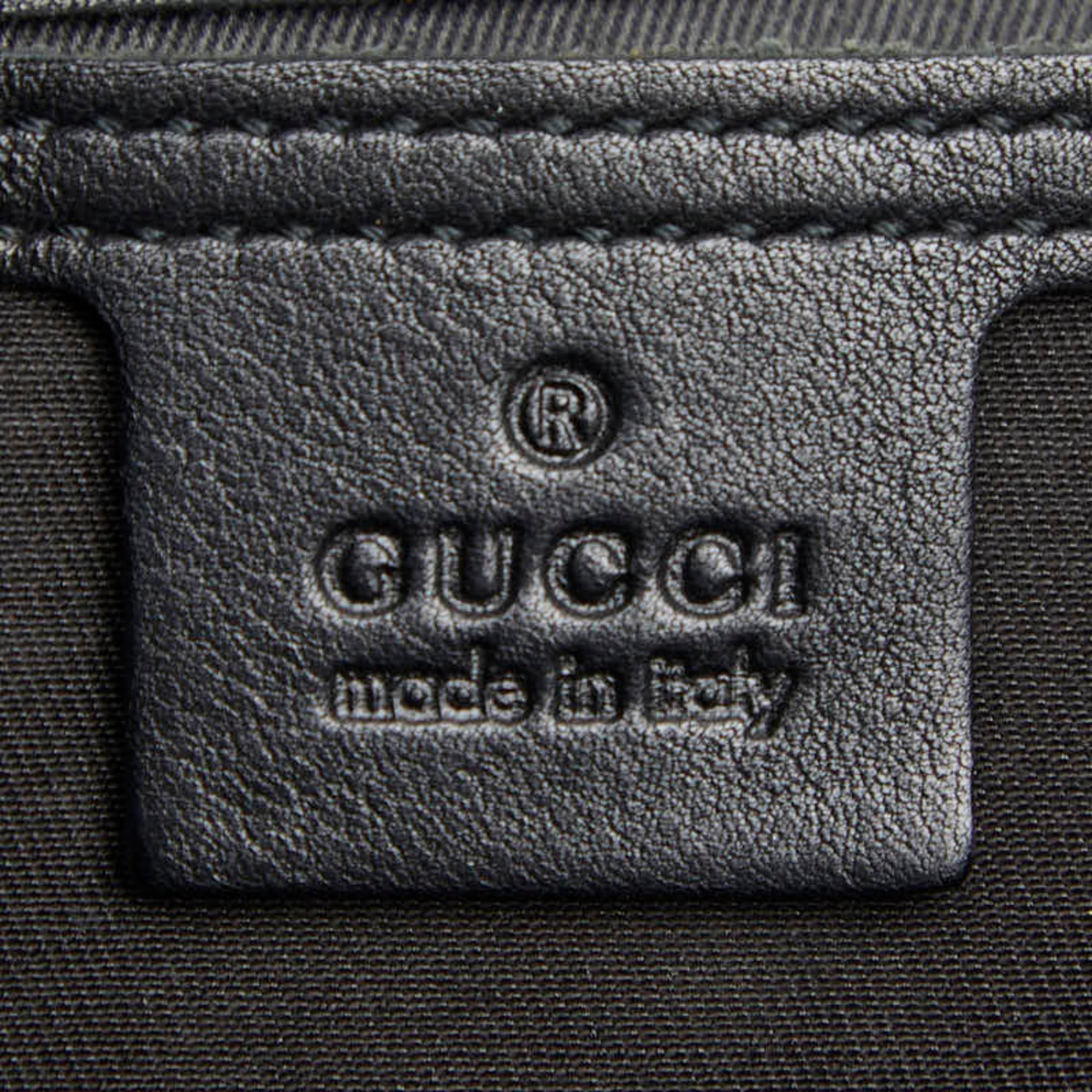 Gucci Black Gray Pvc Leather Tote Bag (Pre-Owned)
