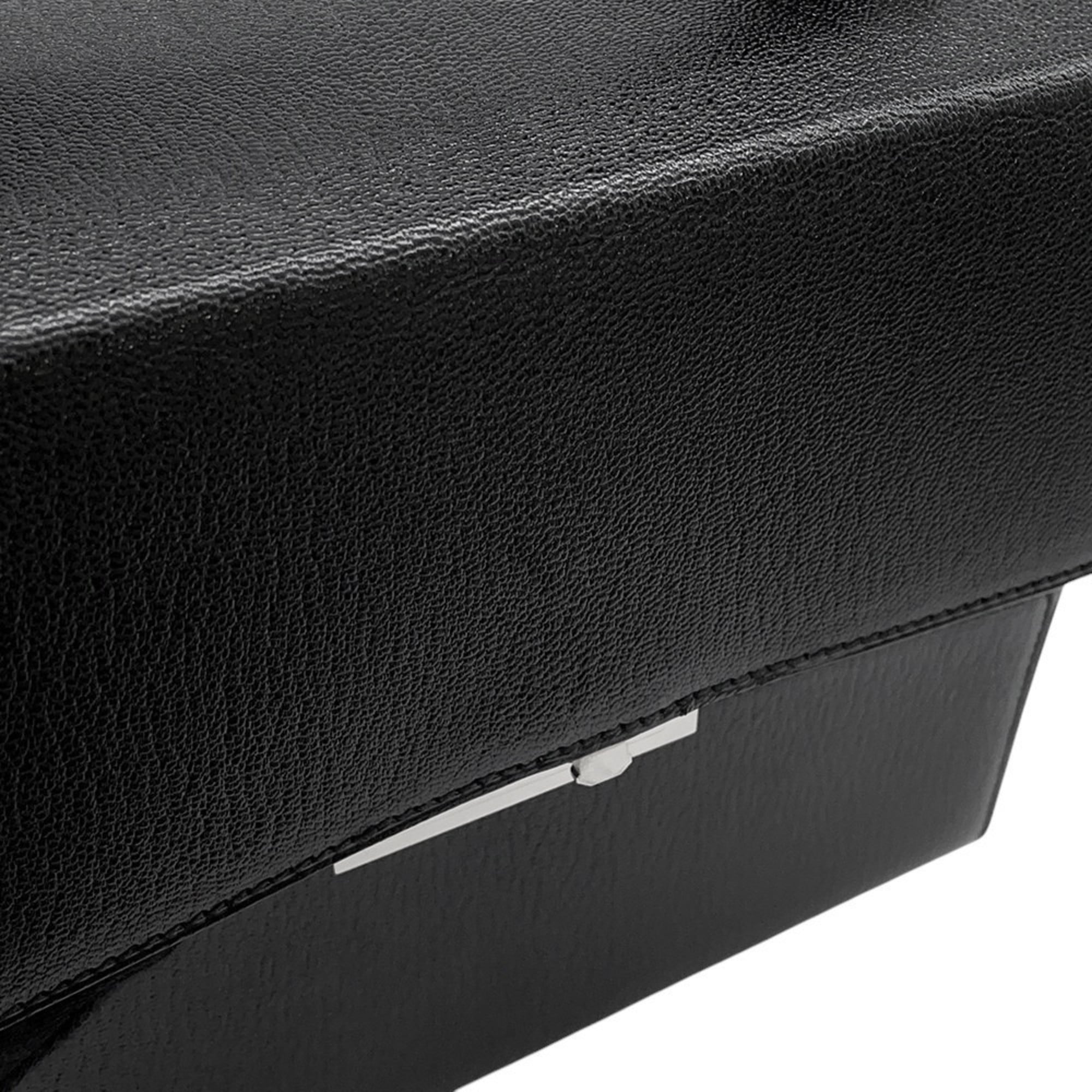 Hermes Black Chevre Myzore Leather Shoulder Bag (Pre-Owned)