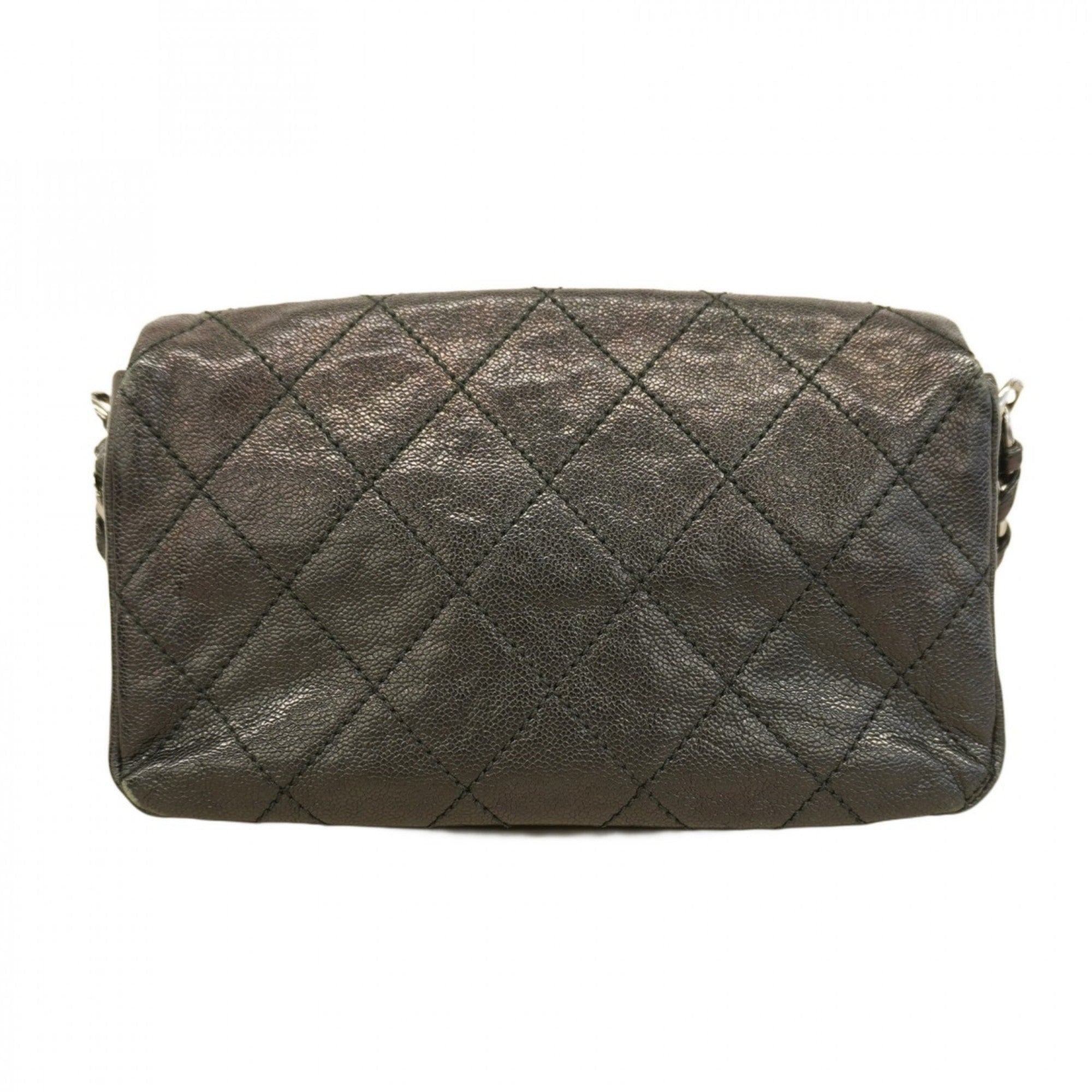 Chanel Black Grained Calfskin Shoulder Bag (Pre-Owned)