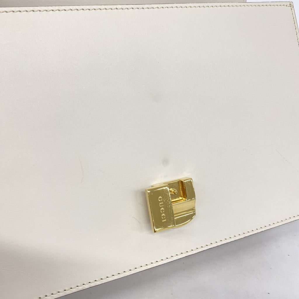 Gucci Ivory Leather Handbag (Pre-Owned)