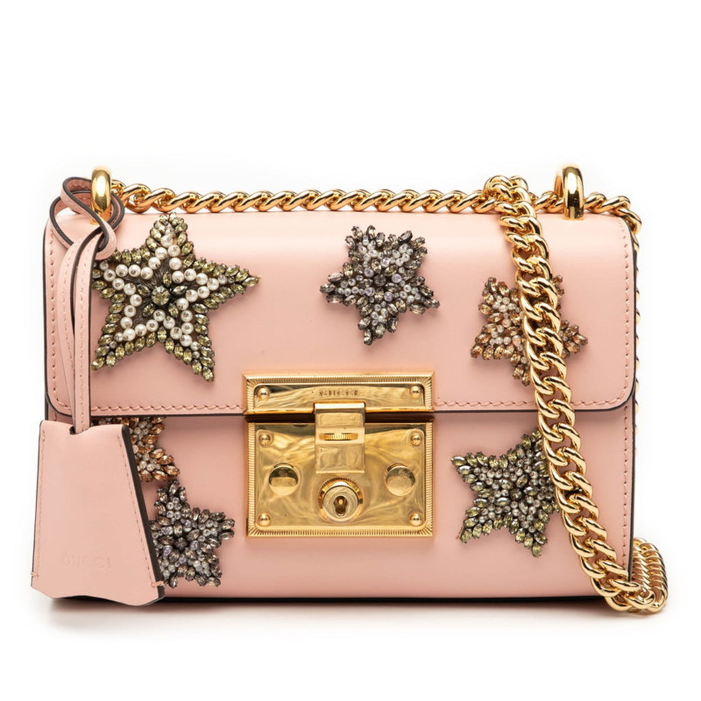 Gucci Pink Leather Shoulder Bag (Pre-Owned)