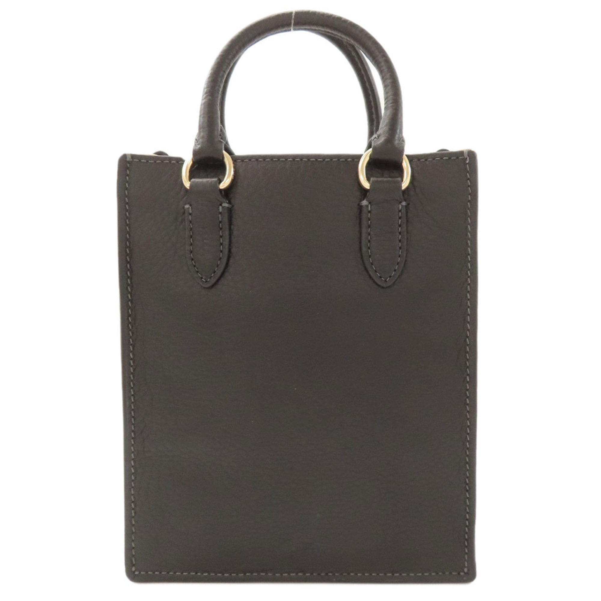 Coach Black Leather Handbag (Pre-Owned)