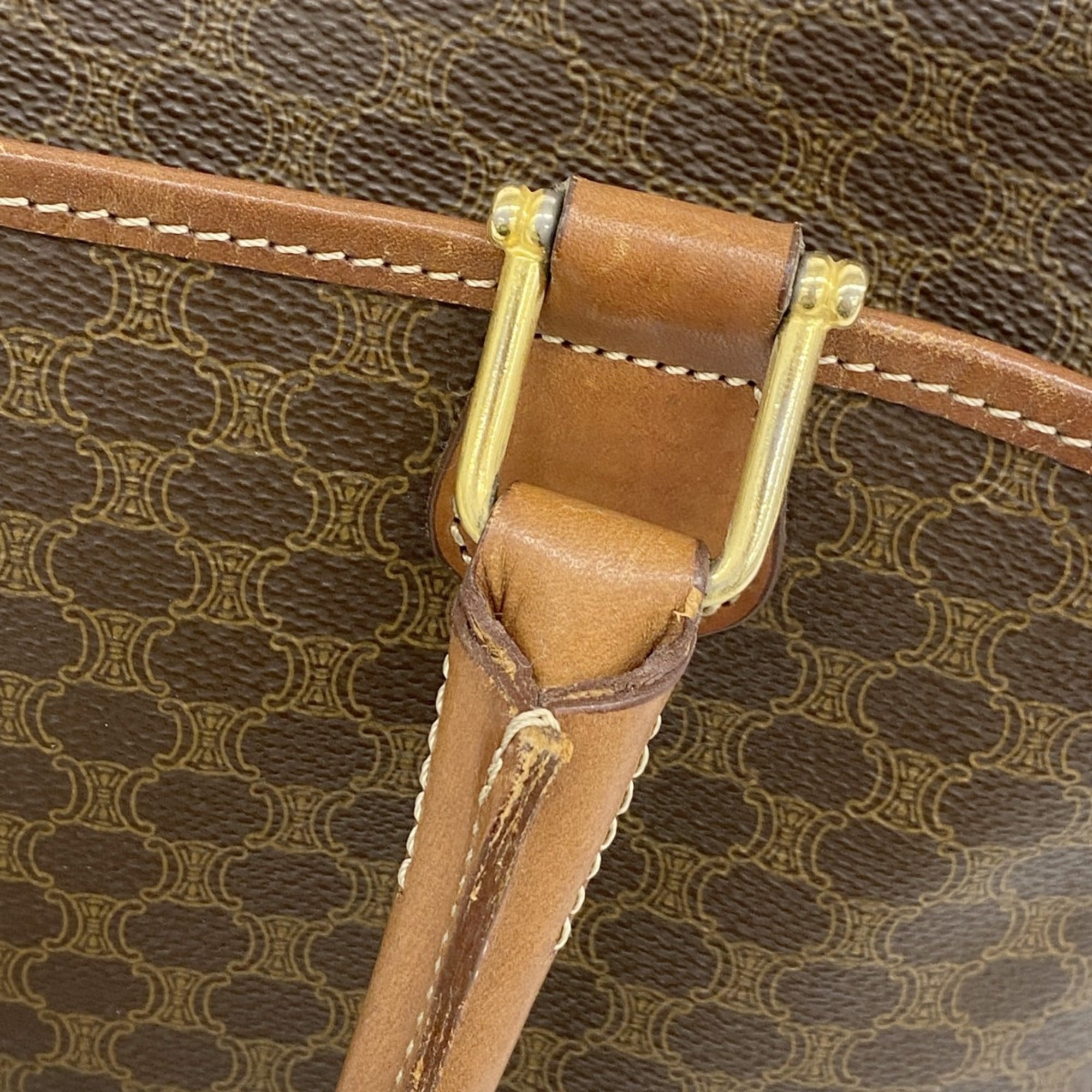 Celine Brown Pvc Handbag (Pre-Owned)