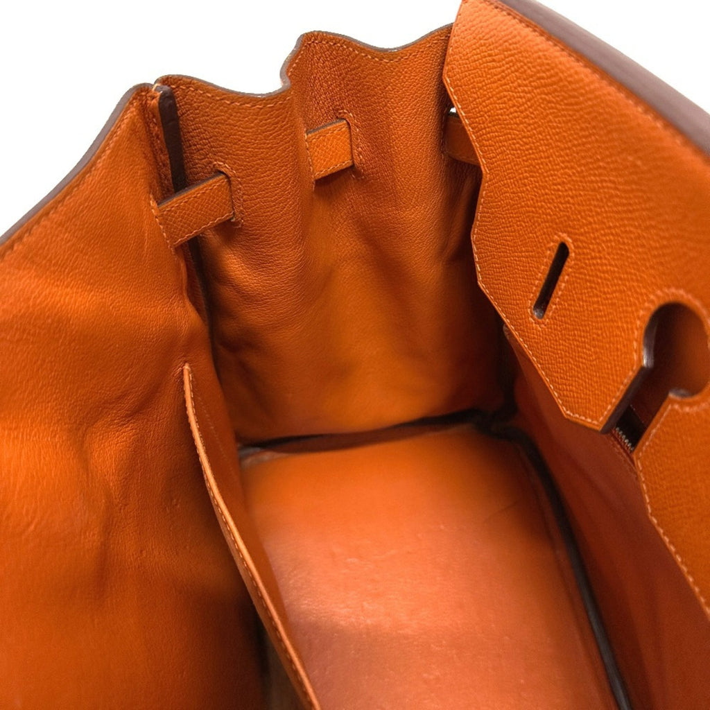 Hermes Birkin Orange Epsom Leather Handbag (Pre-Owned)
